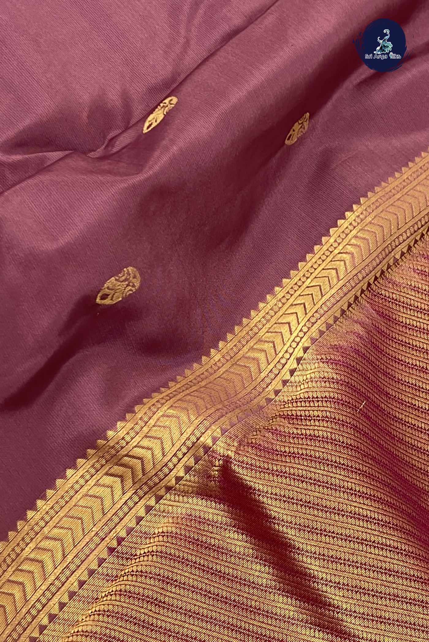 Dusty Pink Half Pure Silk Saree With Zari Buttas Pattern