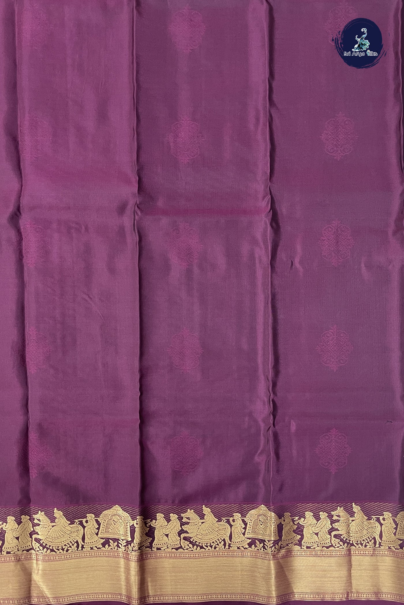 Greenish Grey Half Pure Silk Saree With Zari Buttas Pattern