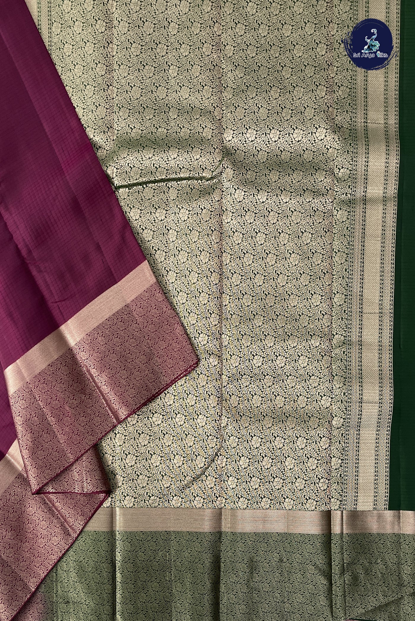 BeetRoot Shade Half Pure Silk Saree With Embossed Pattern
