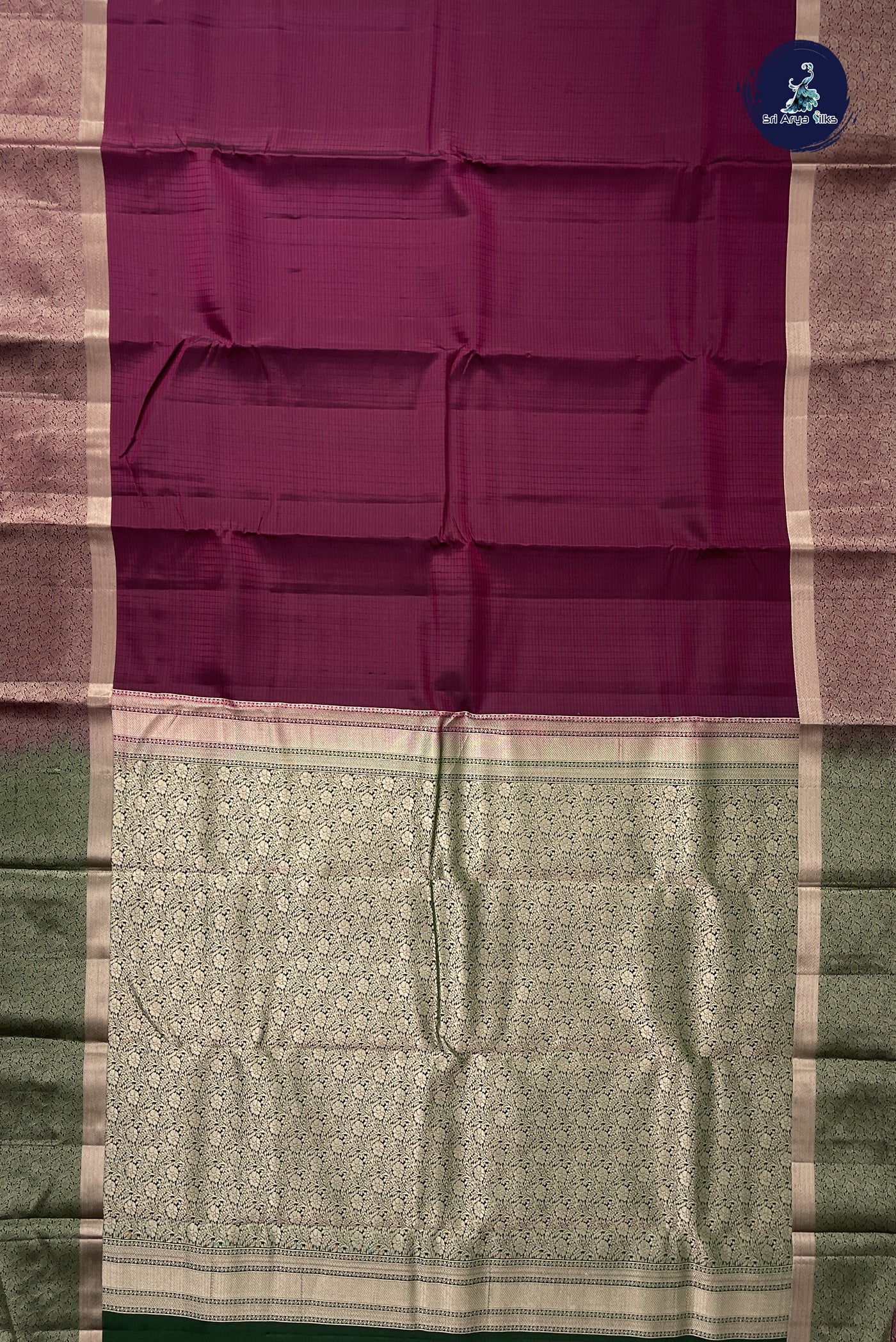BeetRoot Shade Half Pure Silk Saree With Embossed Pattern
