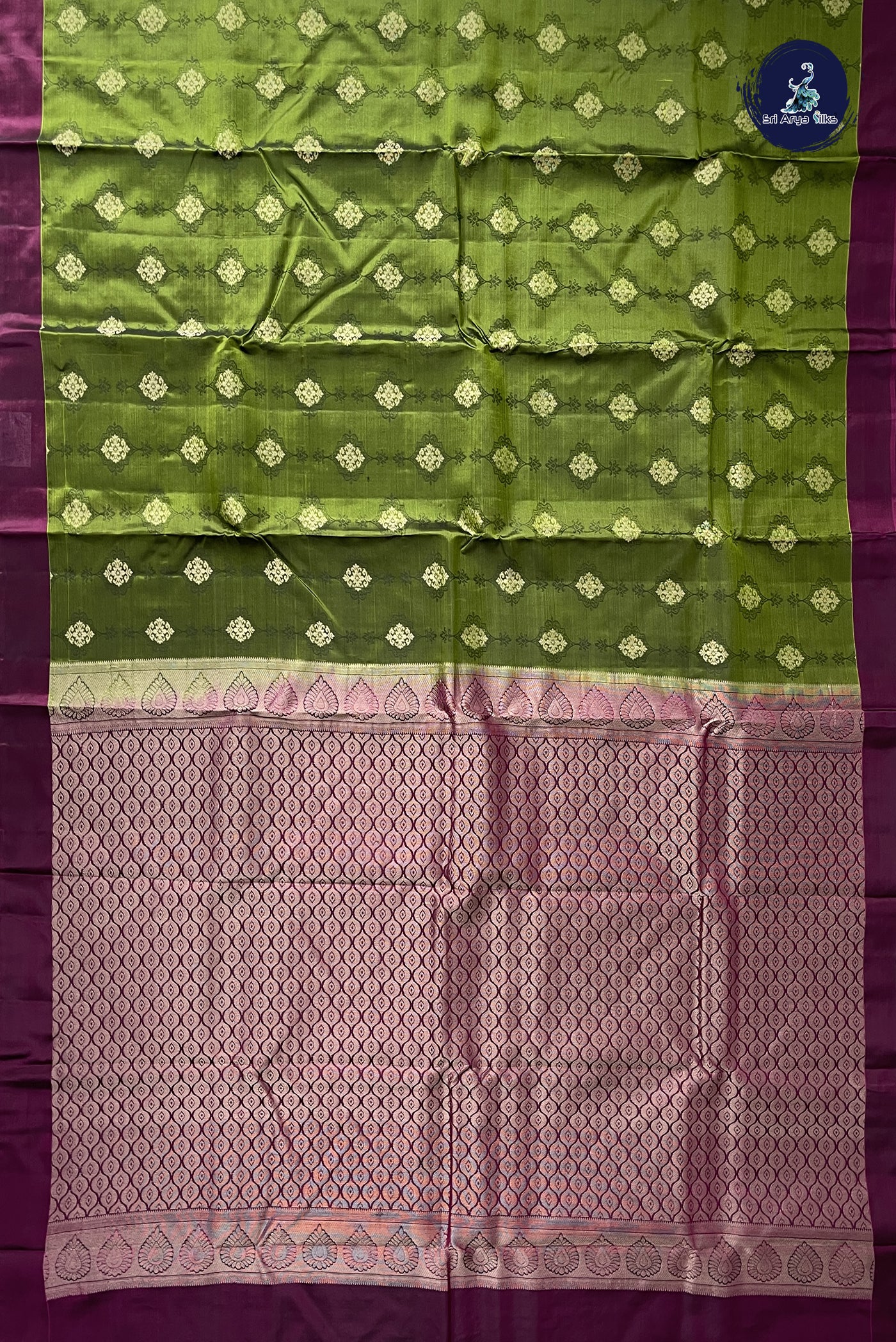 BeetRoot Shade Half Pure Silk Saree With Embossed Pattern