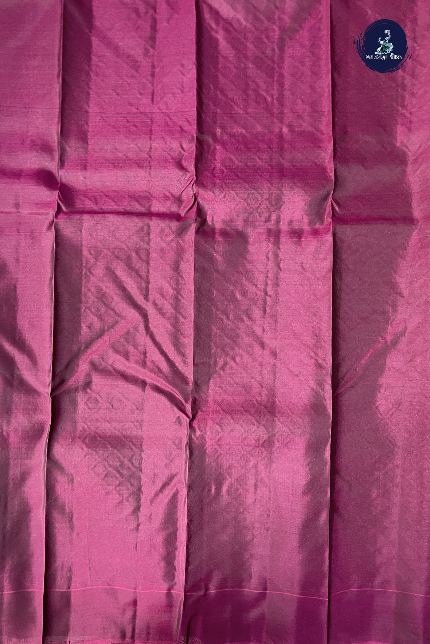 BeetRoot Shade Half Pure Silk Saree With Embossed Pattern