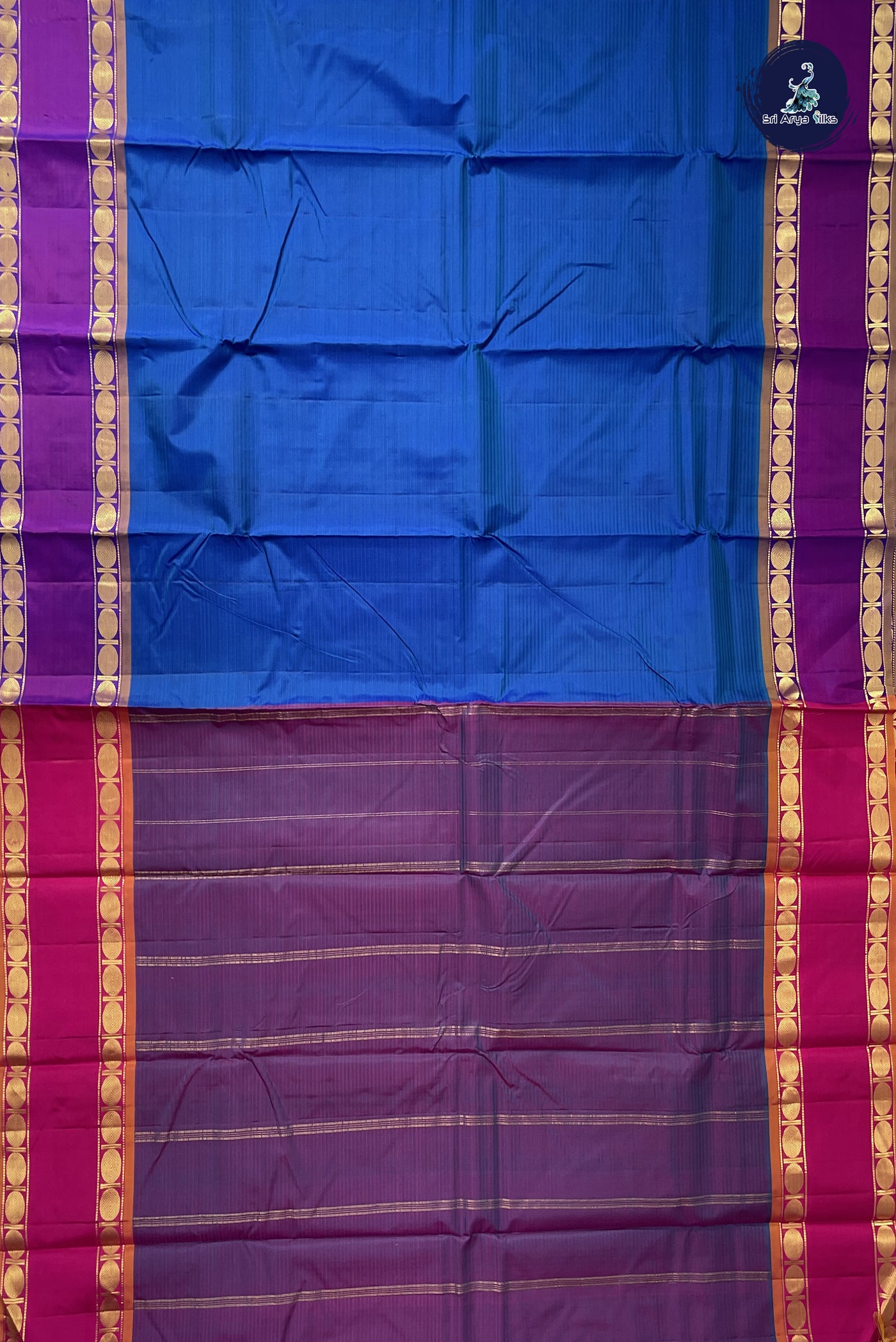 Blue Light Weight Silk Saree With Doria Lines Pattern
