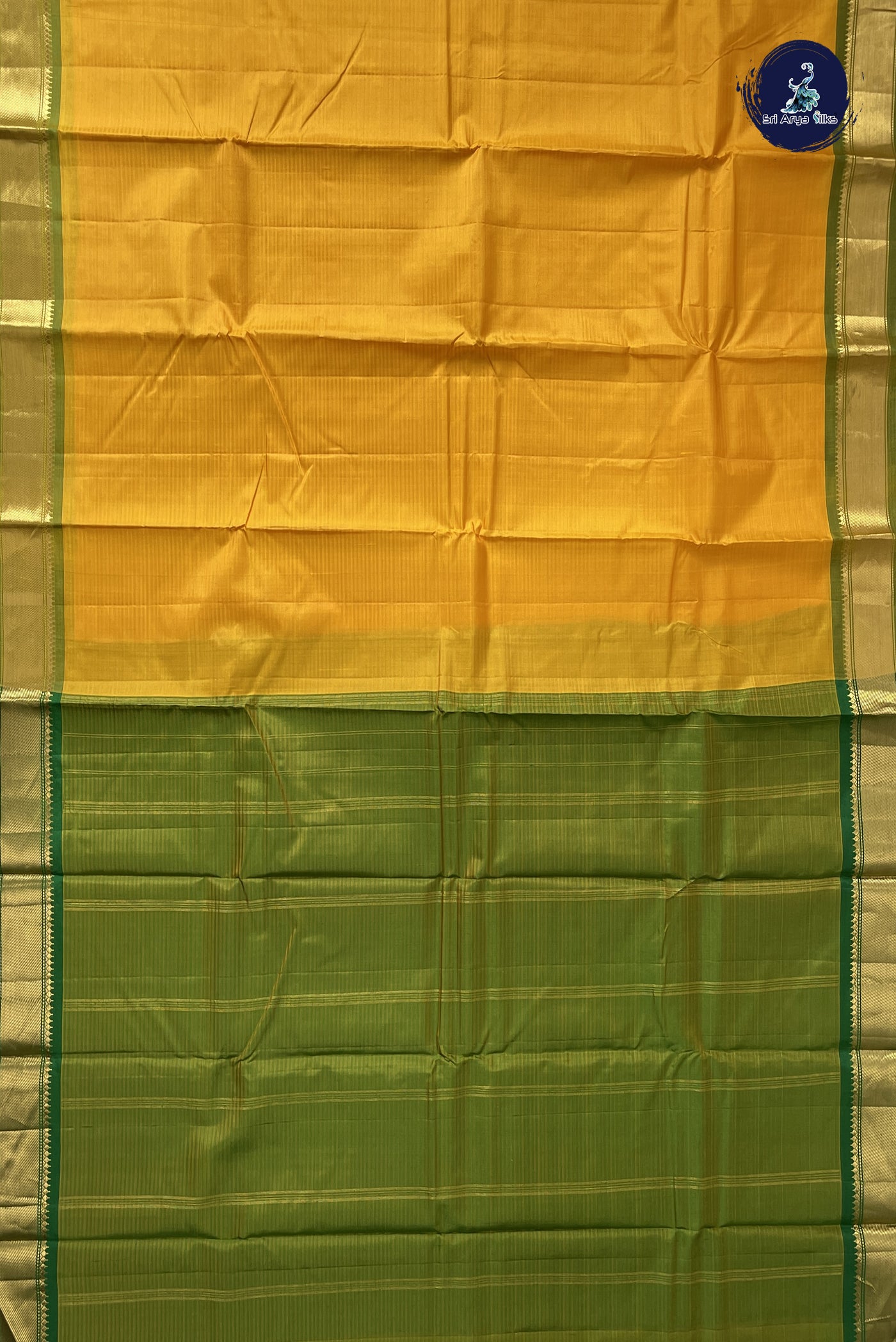 Yellow Light Weight Silk Saree With Doria Lines Pattern