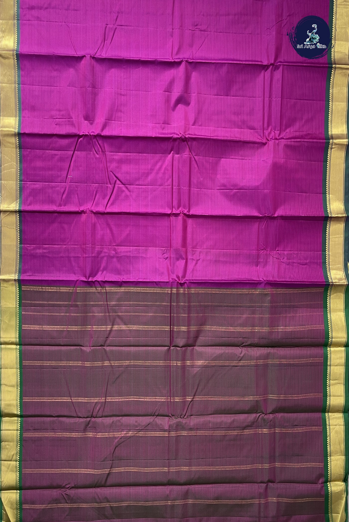 Purple Light Weight Silk Saree With Doria Lines Pattern