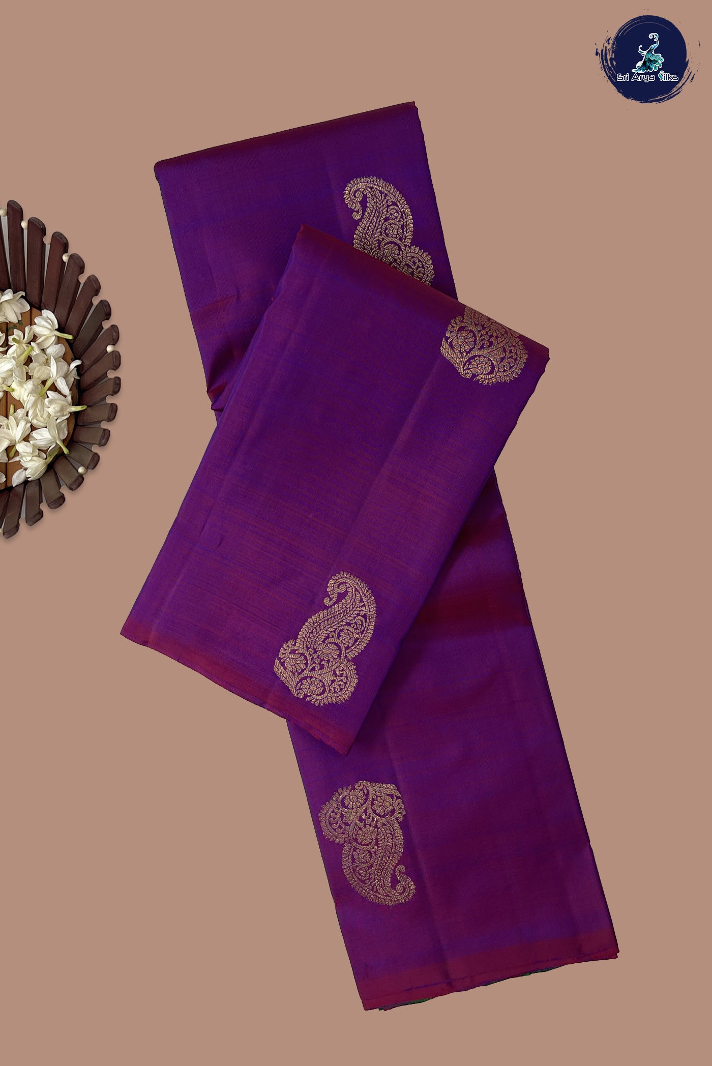 Dark Green Traditional Silk Saree With Zari Buttas Pattern