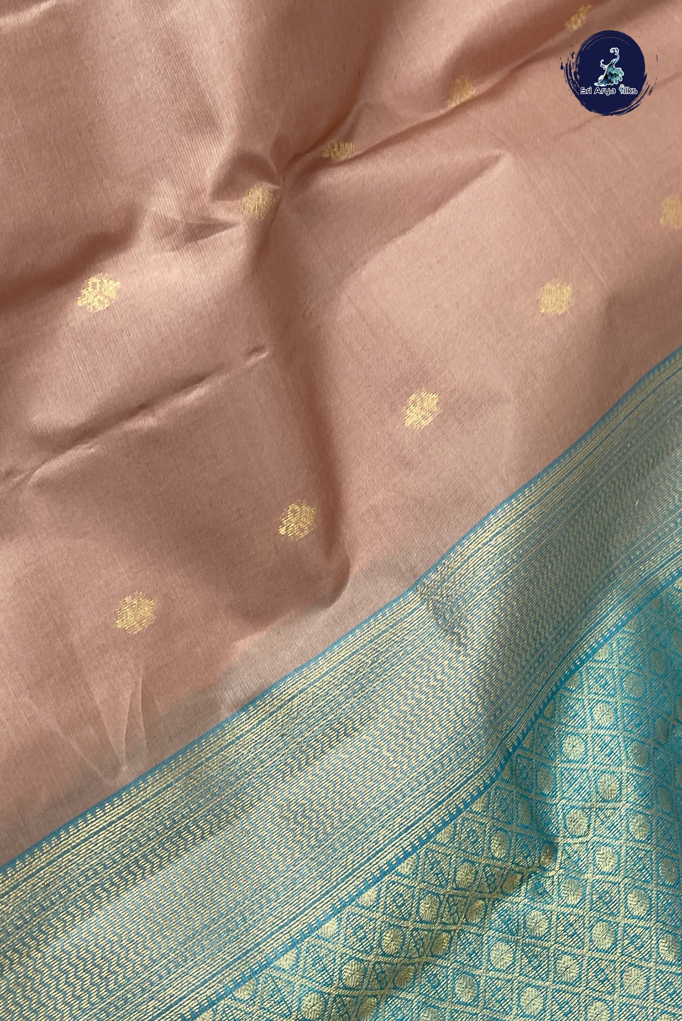 Pastel Shade Half Pure Silk Saree With Zari Buttas Pattern