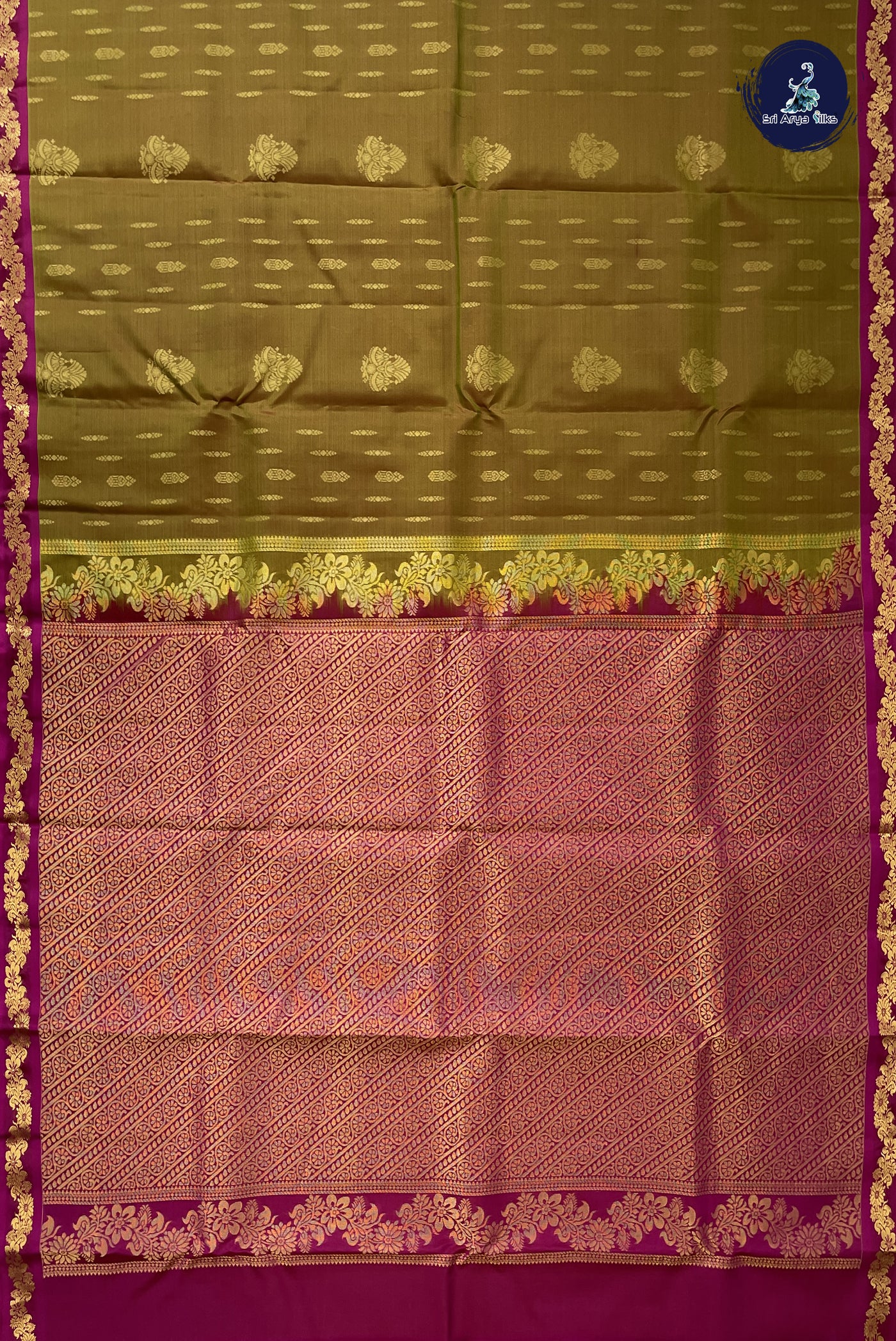 Manthulir Half Pure Silk Saree With Zari Buttas Pattern