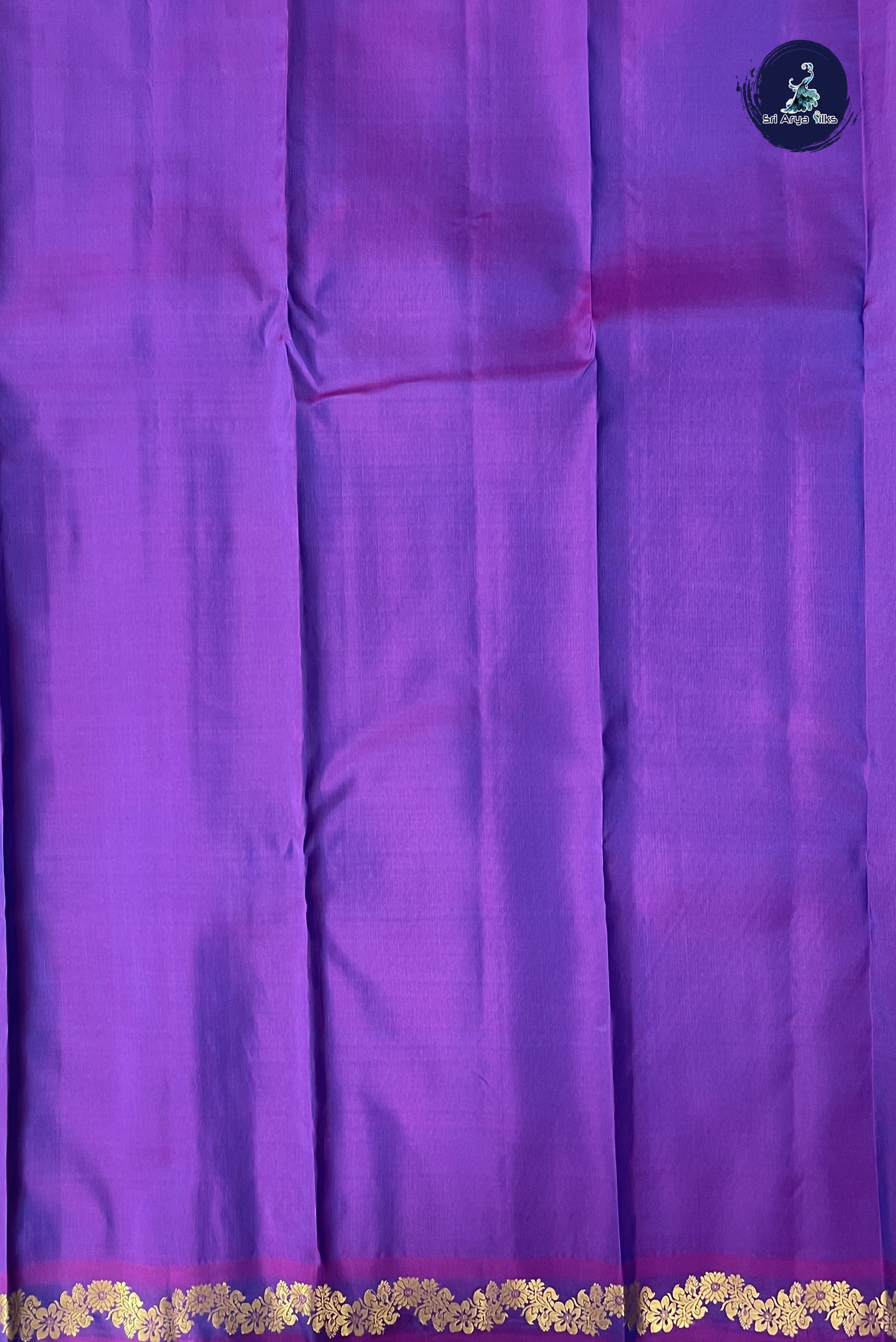 Dual Tone Blue Half Pure Silk Saree With Zari Buttas Pattern