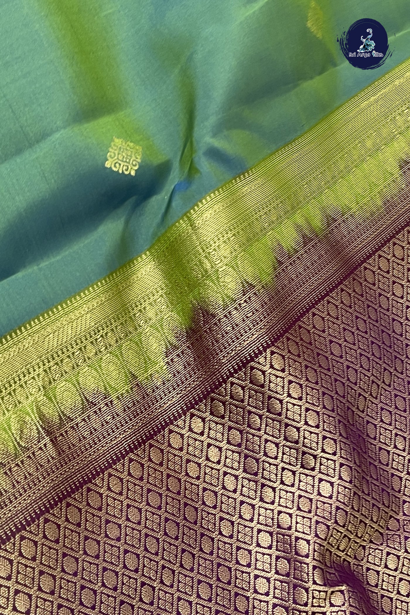 Pastel Green Half Pure Silk Saree With Zari Buttas Pattern