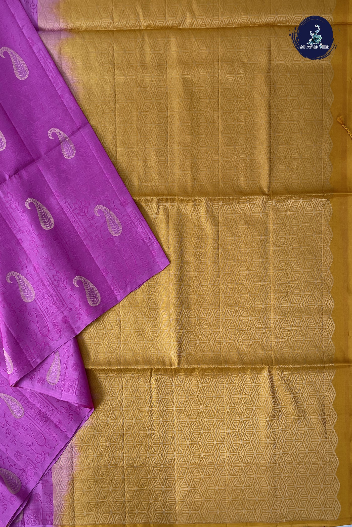 Pink Half Pure Silk Saree With Embossed Pattern
