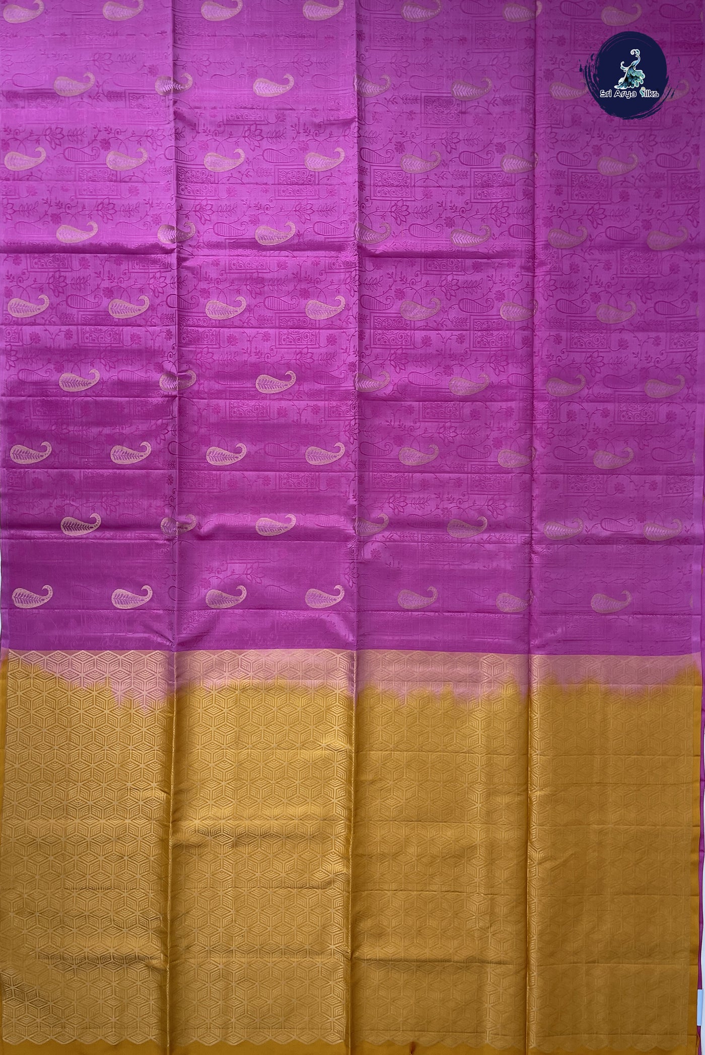 Pink Half Pure Silk Saree With Embossed Pattern