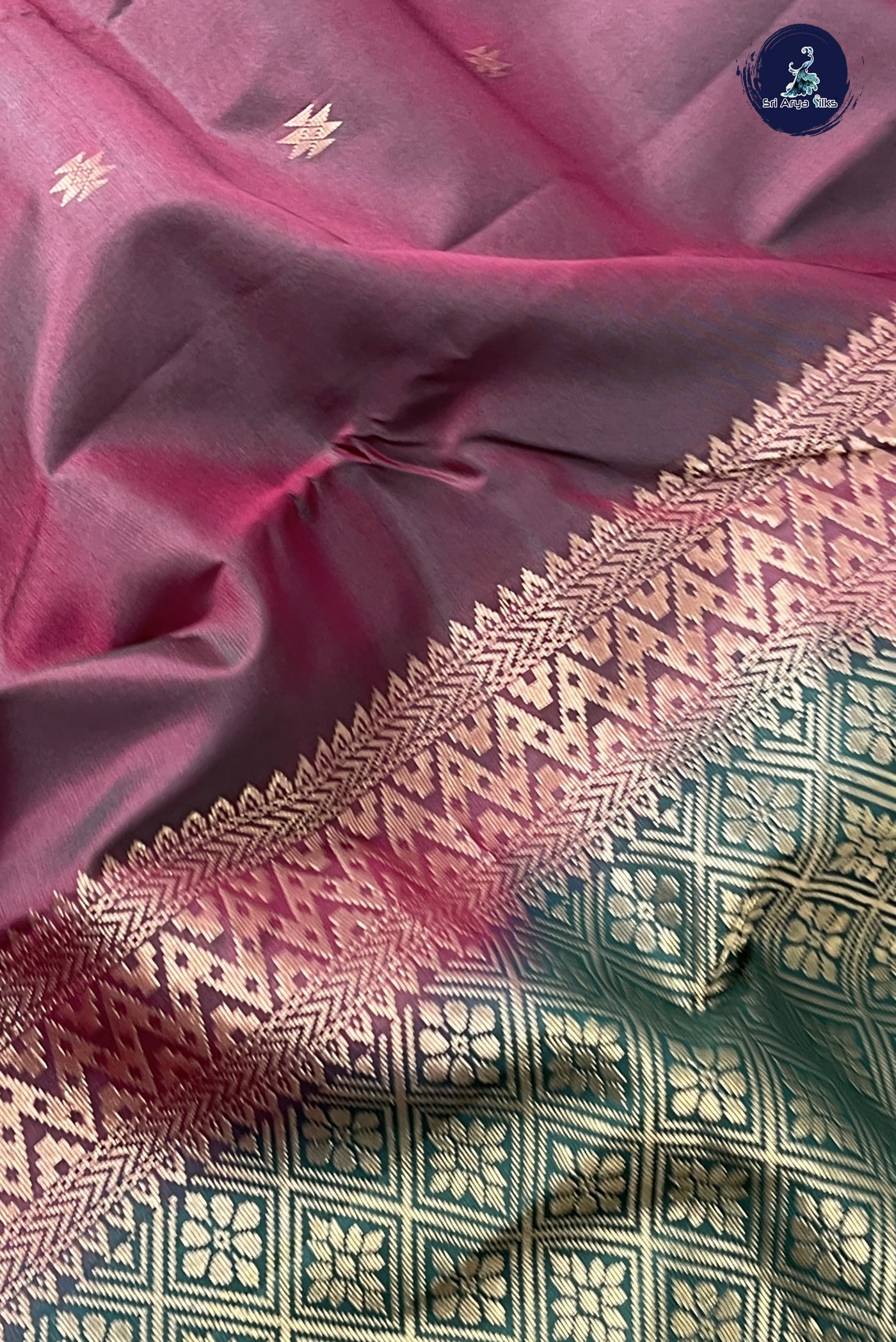 Manthulir Half Pure Silk Saree With Zari Buttas Pattern