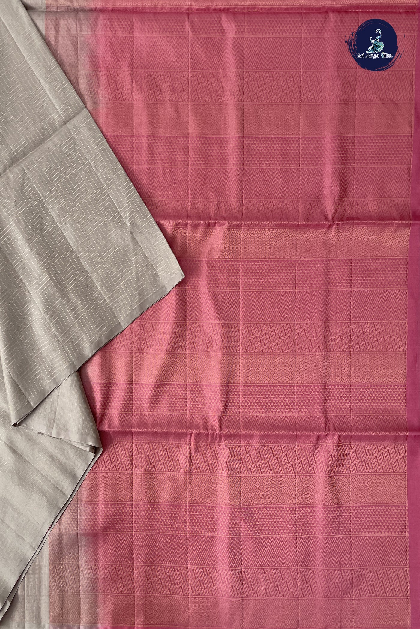 Pastel Shade Half Pure Silk Saree With Zari Woven Pattern