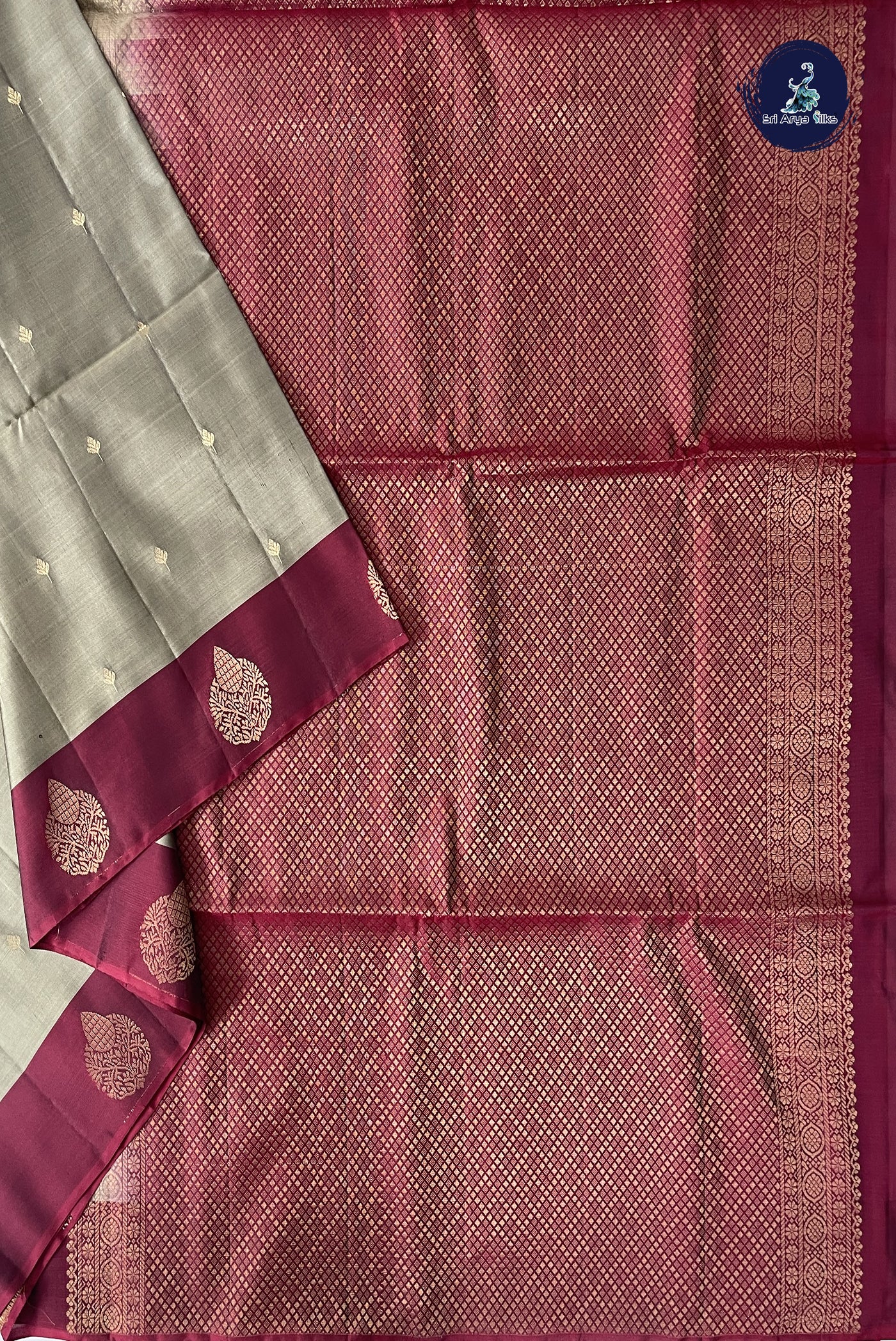 Pastel Shade Half Pure Silk Saree With Zari Buttas Pattern