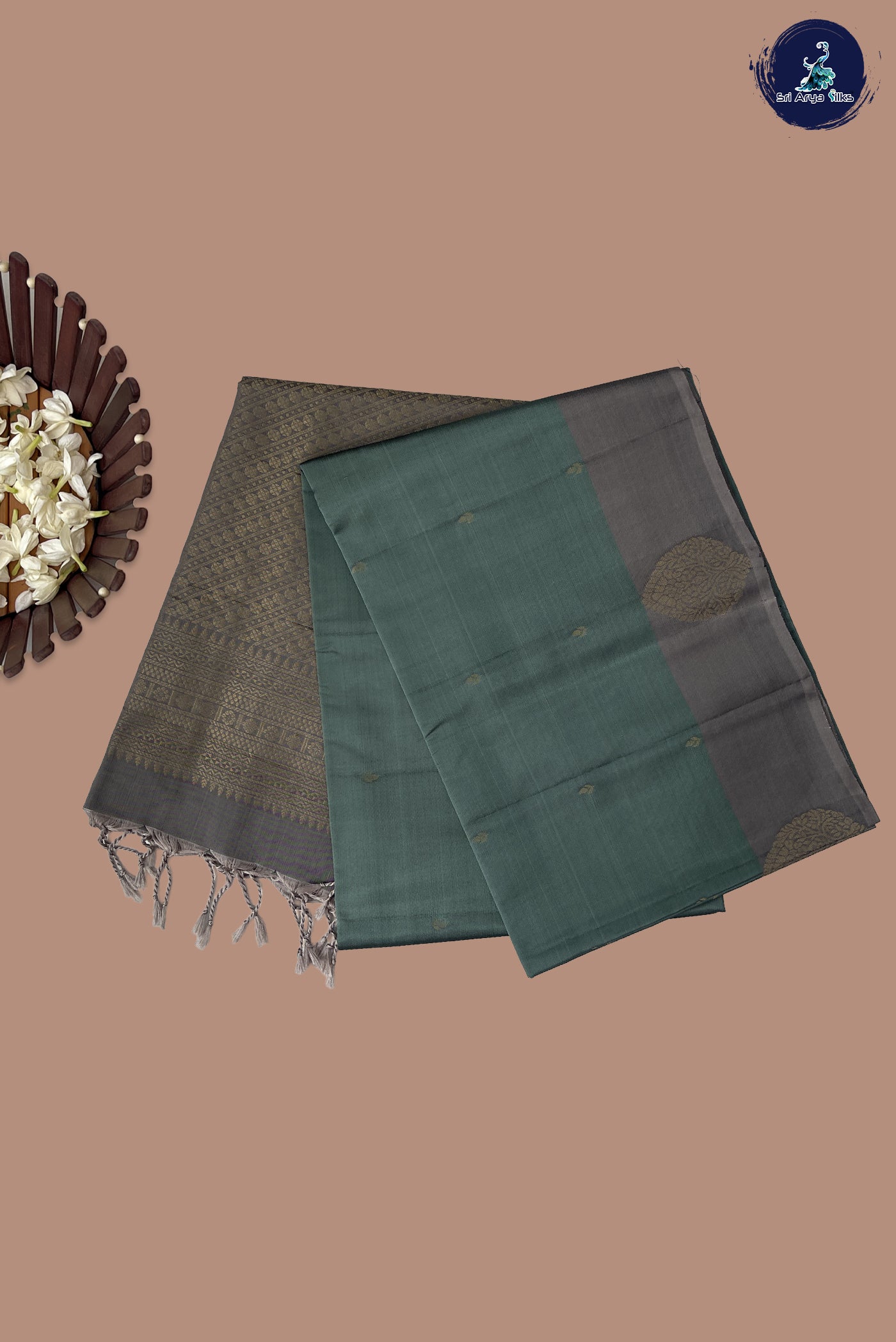 Pastel Shade Half Pure Silk Saree With Zari Buttas Pattern
