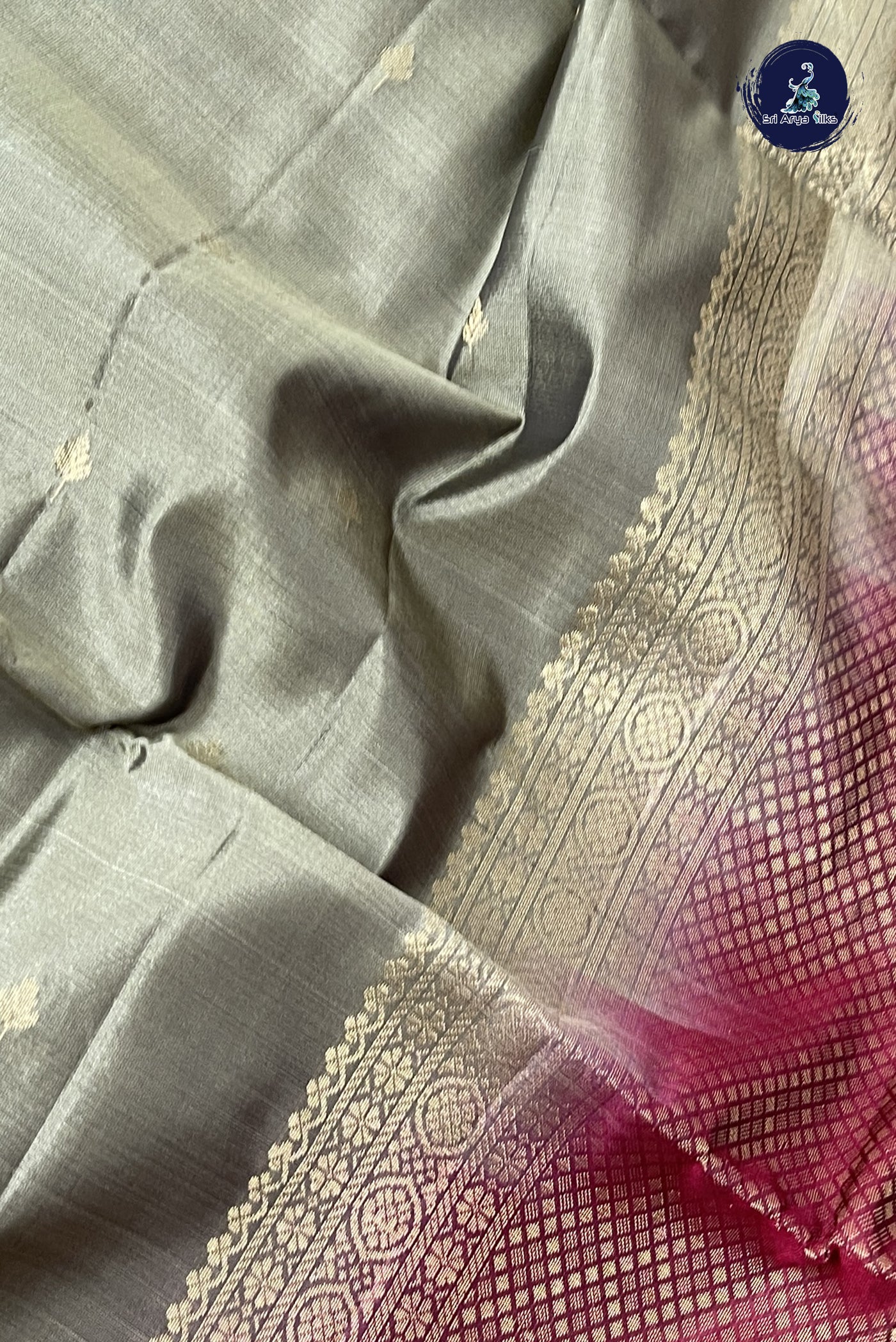 Pastel Shade Half Pure Silk Saree With Zari Buttas Pattern