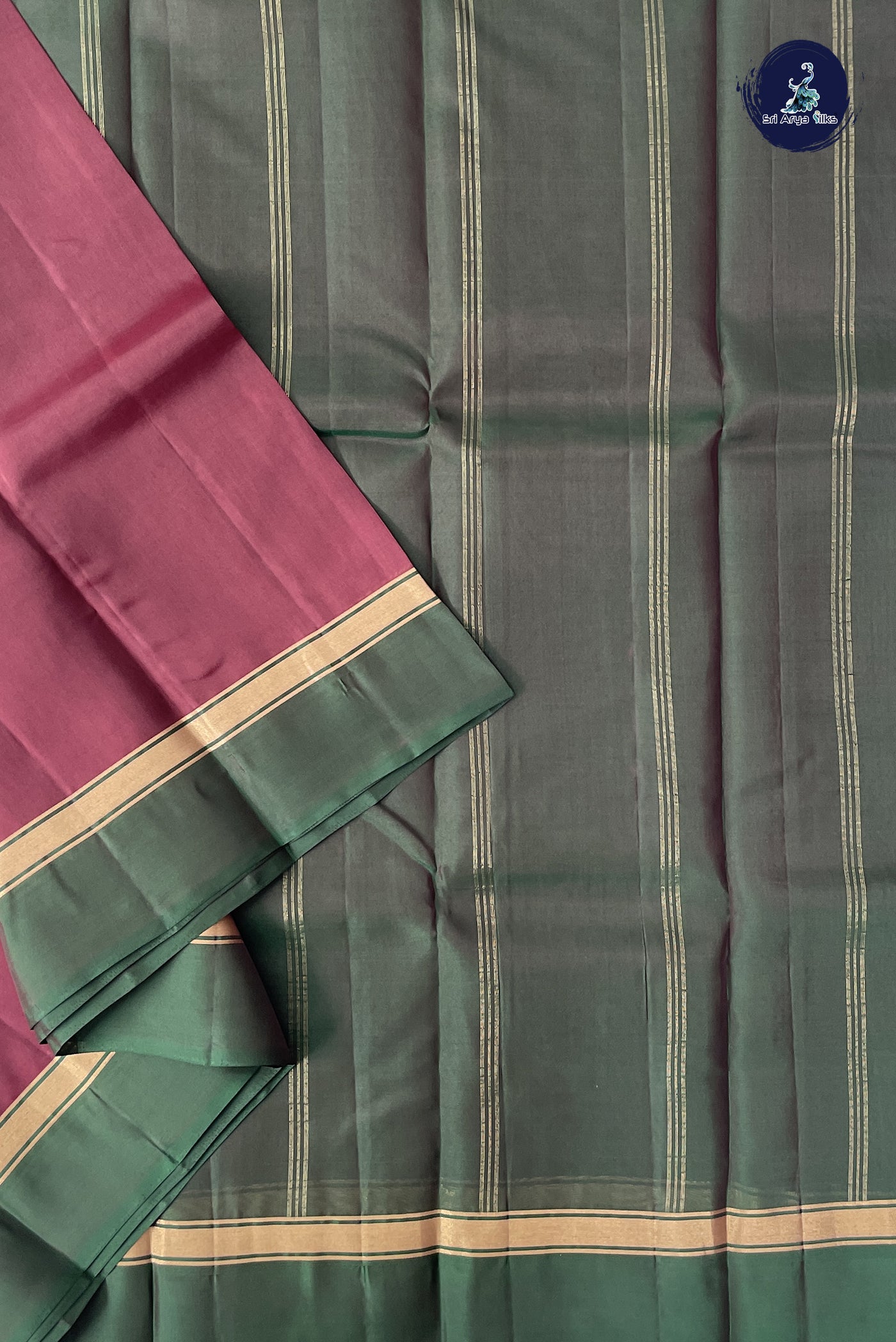 Coffee Brown Light Weight Silk Saree With Plain Pattern