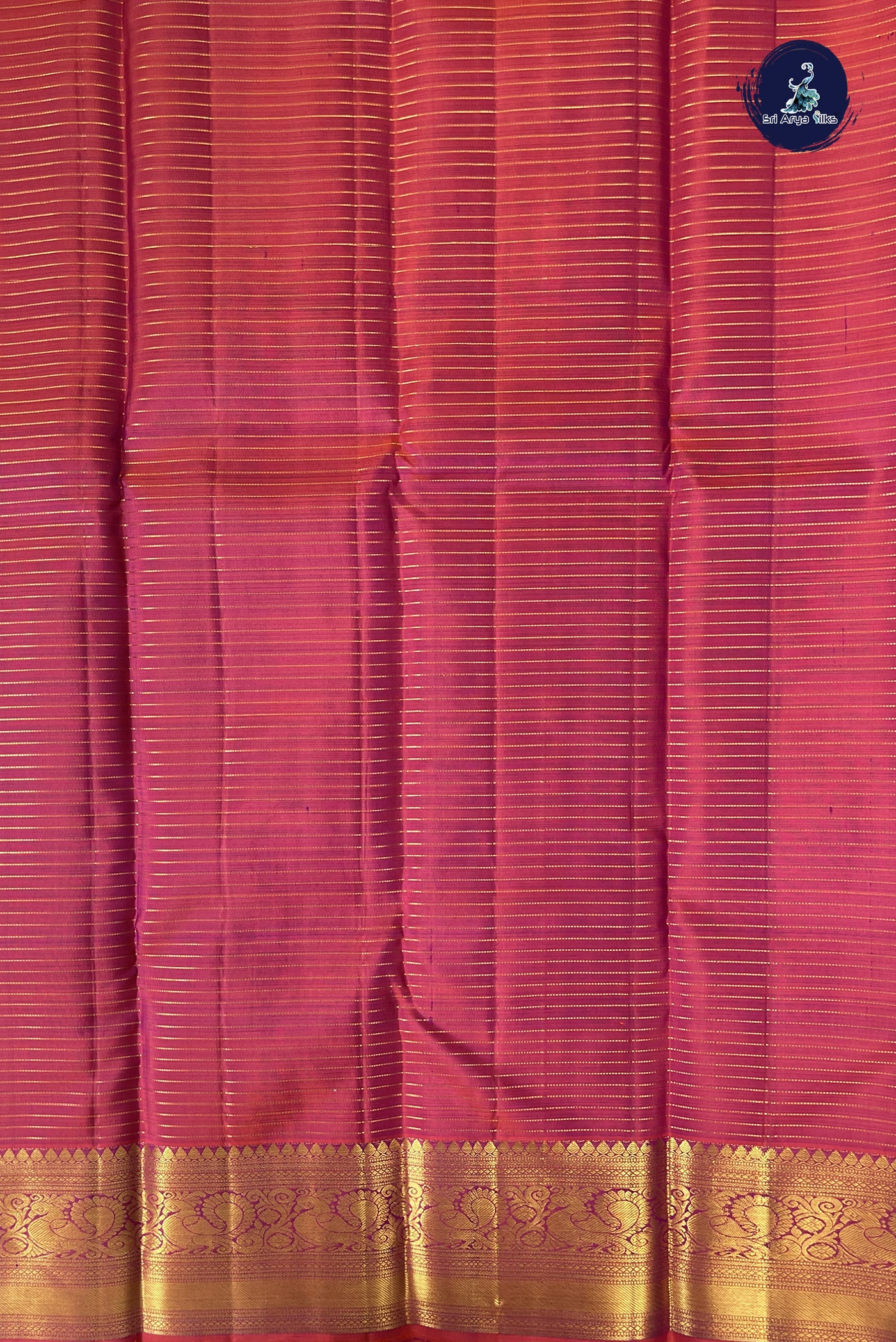 Lavender Korvai Contrast Silk Saree With Zari Checked Pattern