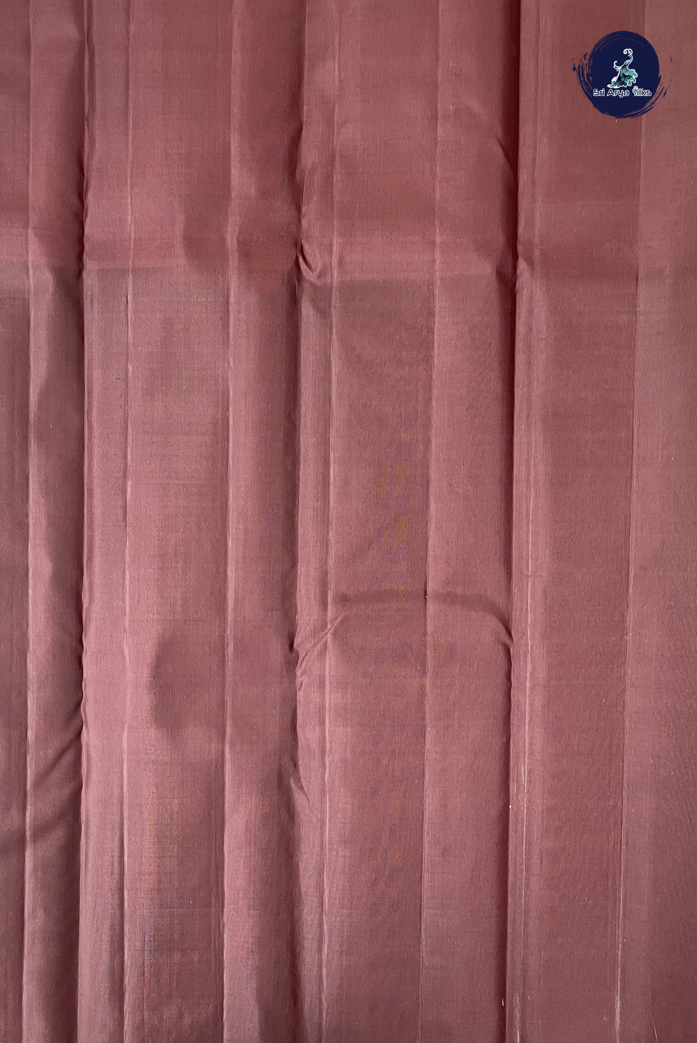Rust Half and Half Checked Silk Saree With Jacquard Pattern