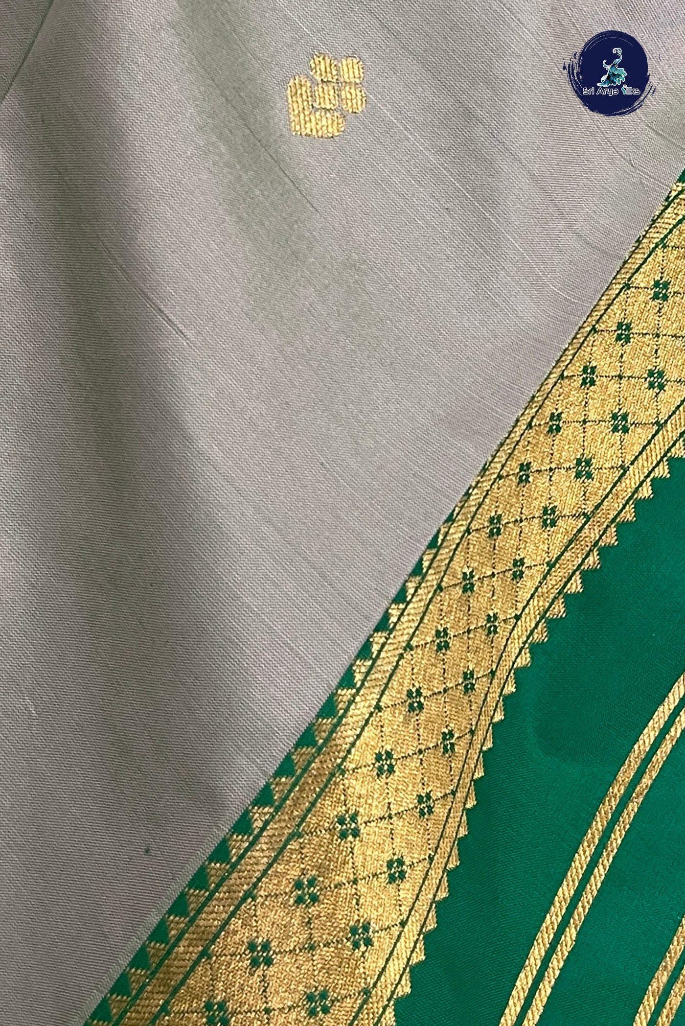 Pastel Green Half Pure Silk Saree With Zari Buttas Pattern
