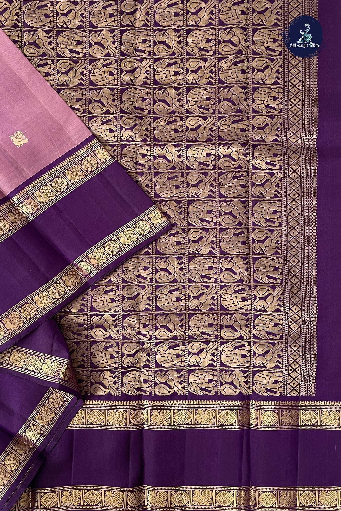 Onion Pink Traditional Silk Saree With Zari Buttas Pattern
