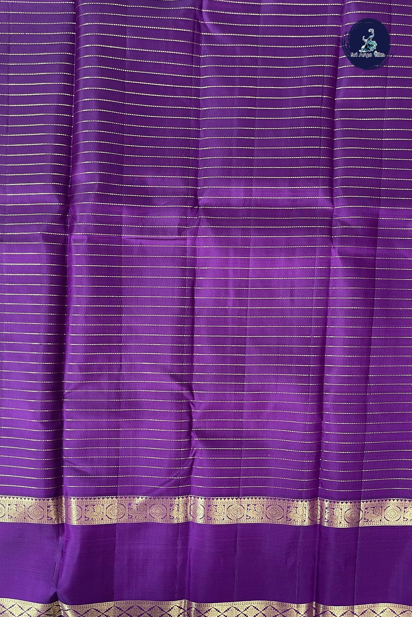 Lavender Traditional Silk Saree With Zari Checked Pattern