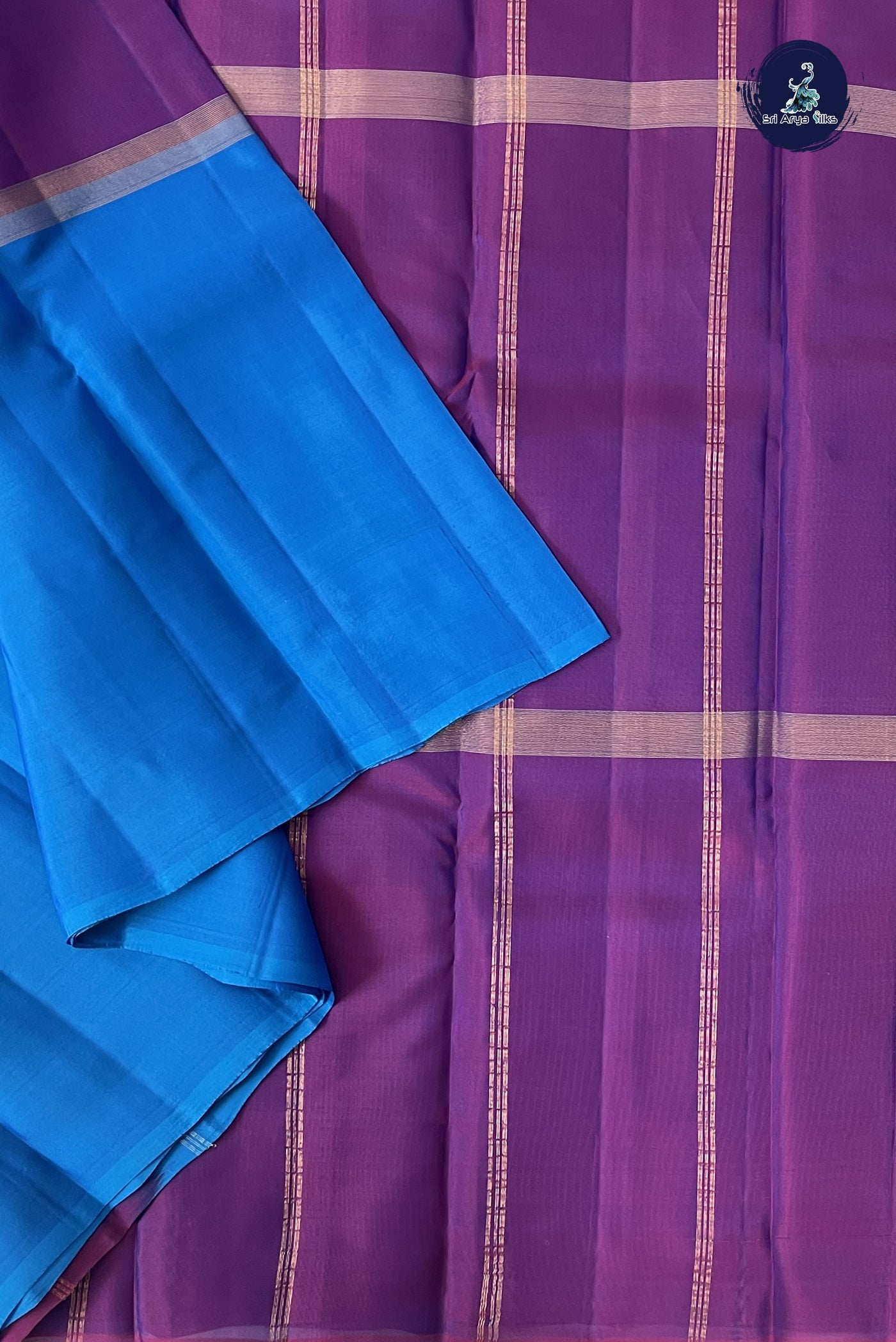 Multi Colour Light Weight Silk Saree With Muppagam / 3 Part Pattern