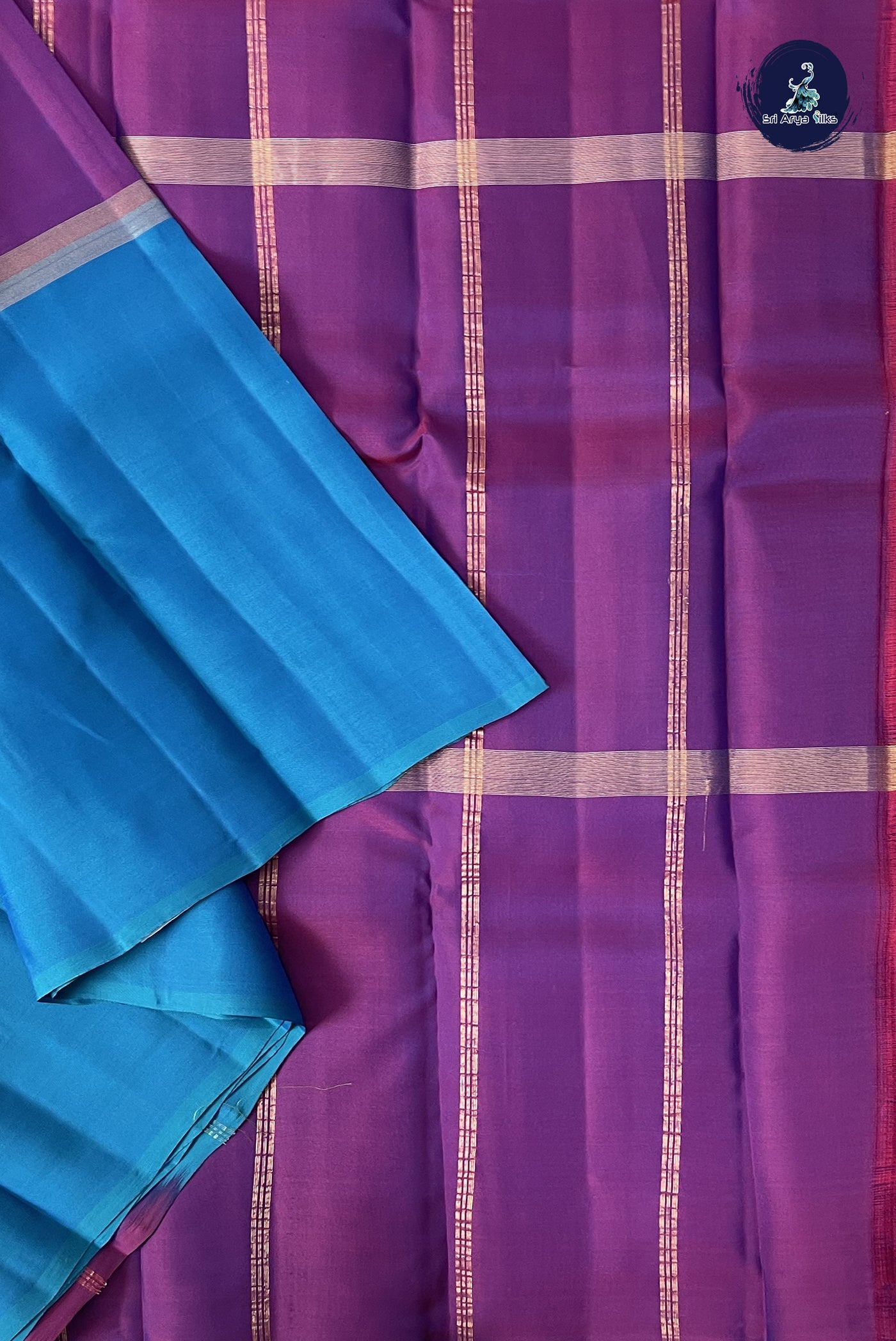 Multi Colour Light Weight Silk Saree With Muppagam / 3 Part Pattern