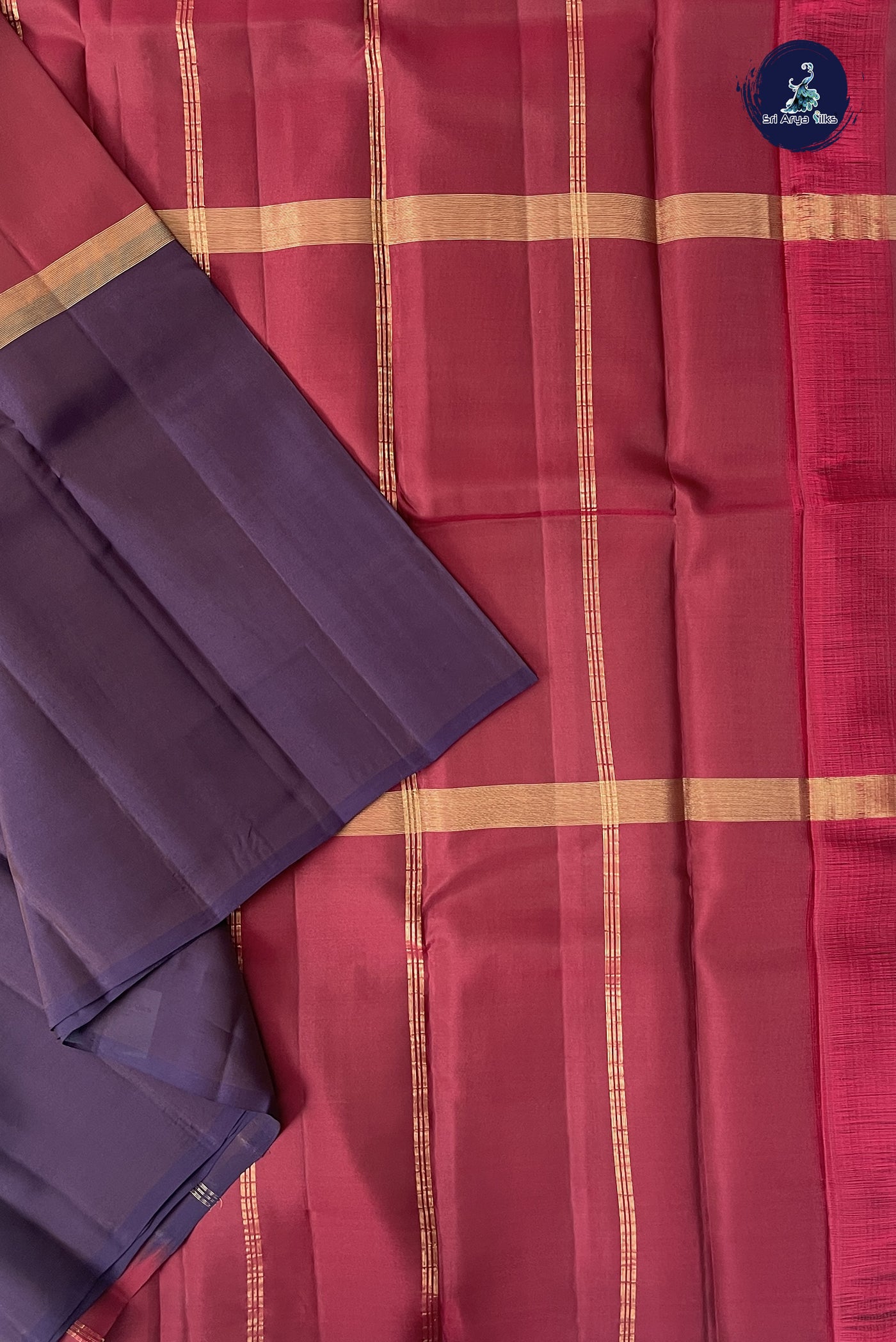 Multi Colour Light Weight Silk Saree With Muppagam / 3 Part Pattern