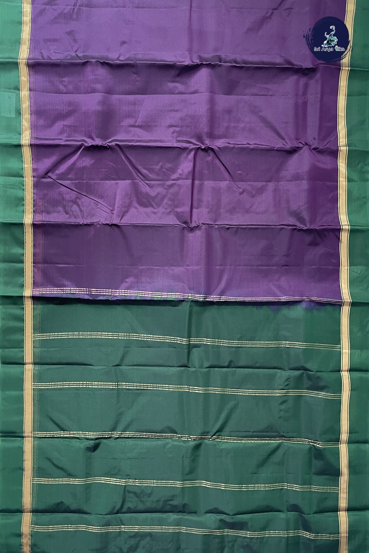 Jamun Light Weight Silk Saree With Plain Pattern