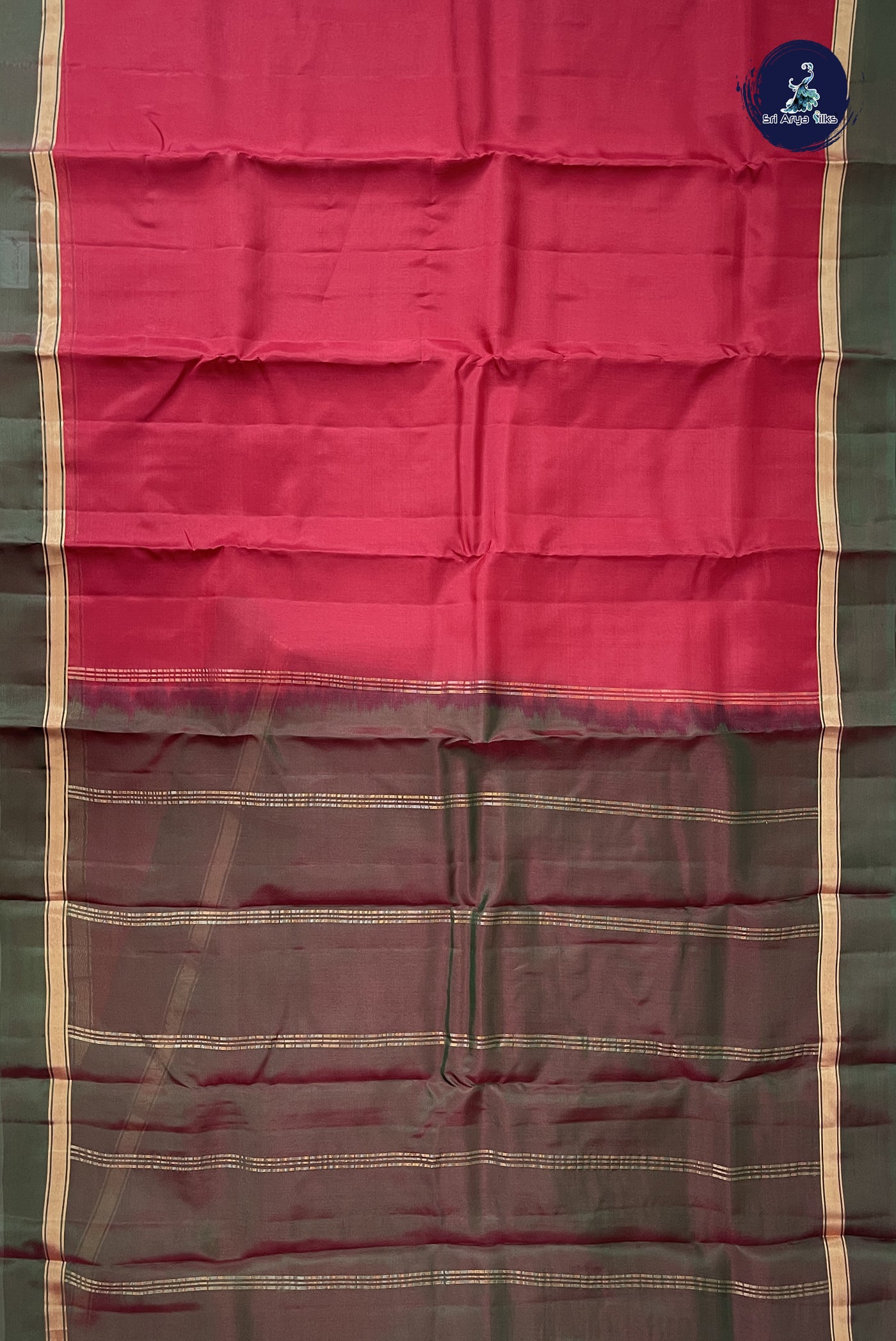 Maroon Light Weight Silk Saree With Plain Pattern