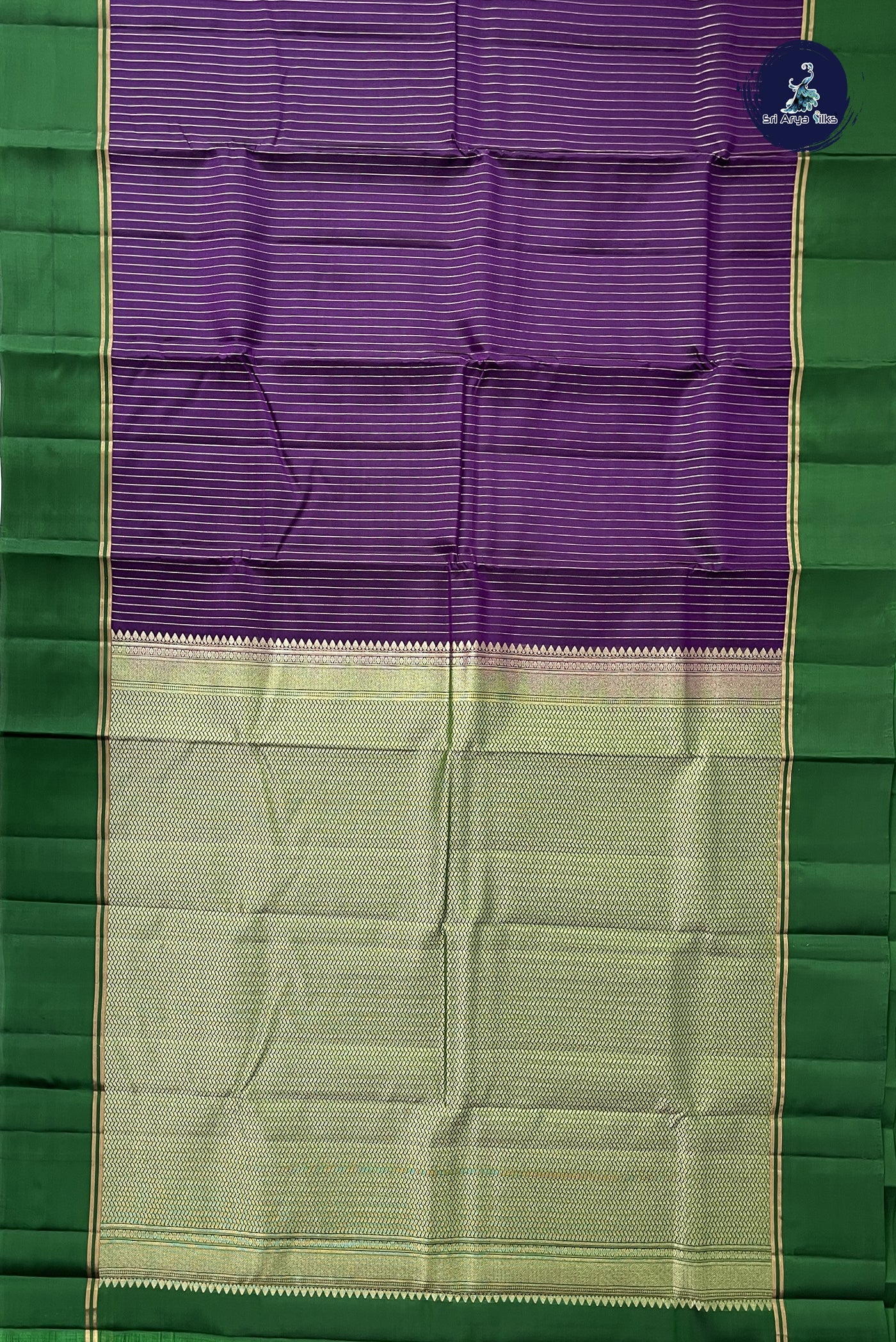 Jamun Light Weight Silk Saree With Stripes Pattern