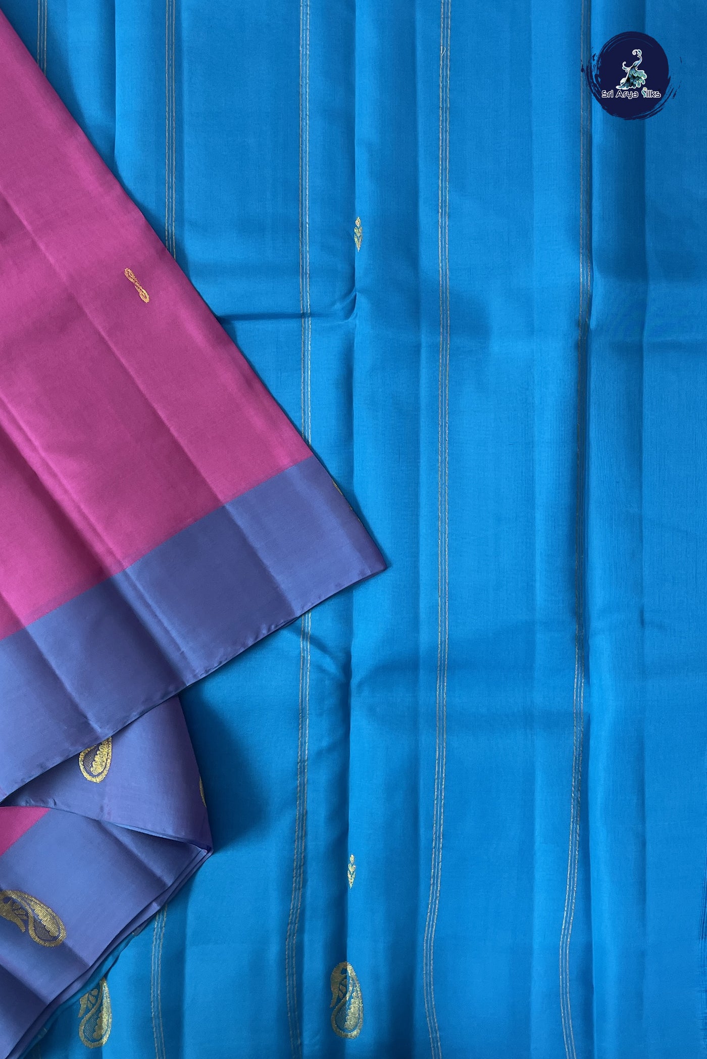 Pink Light Weight Silk Saree With Zari Buttas Pattern