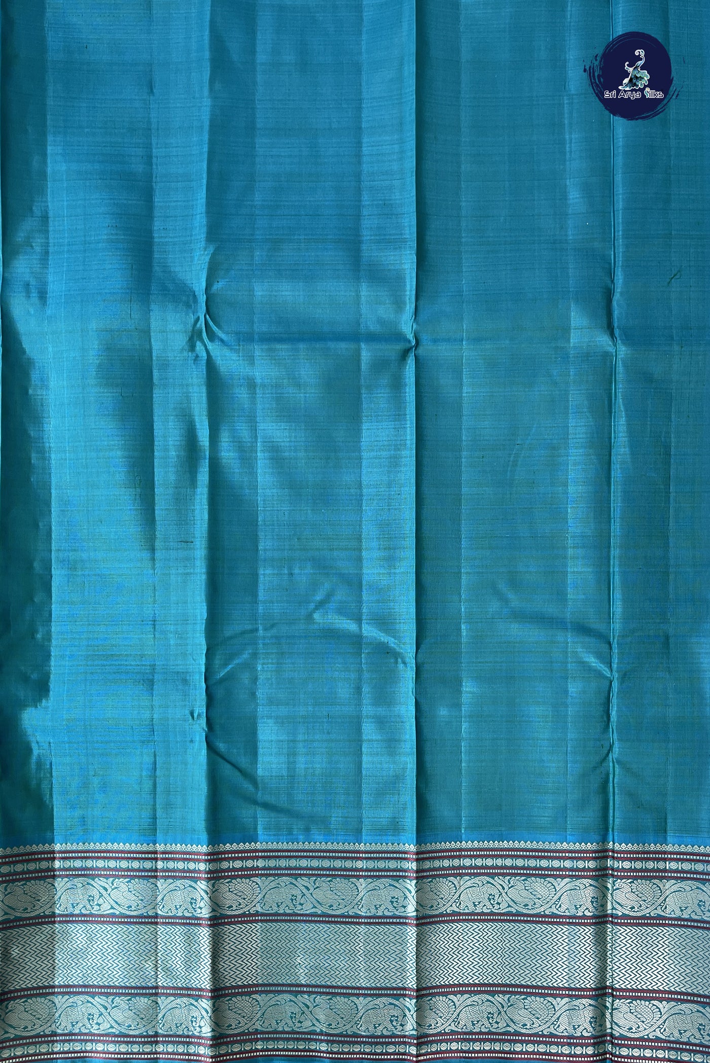 Off White Korvai Contrast Silk Saree With Veldhari Stripes Pattern