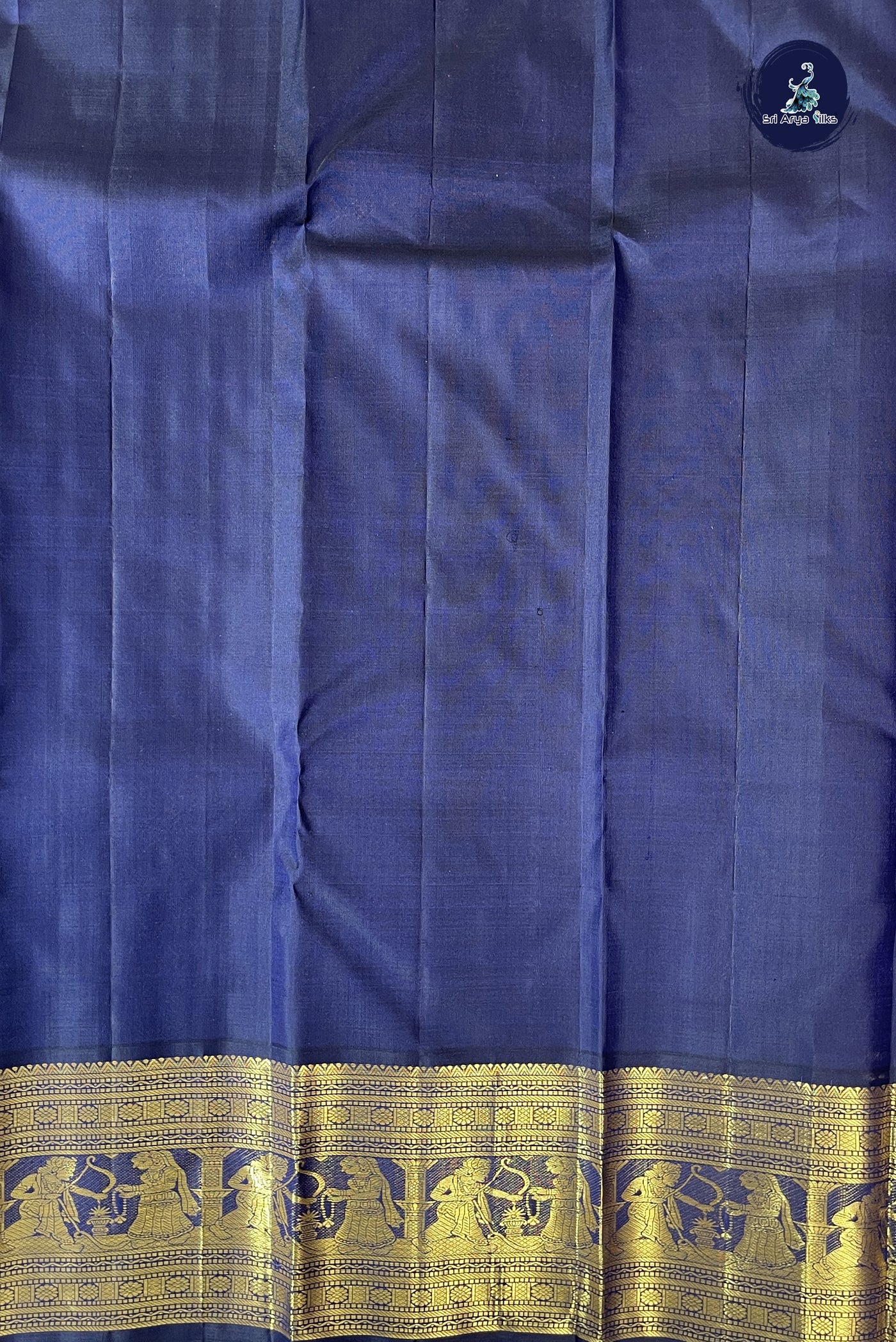Red Korvai Contrast Silk Saree With Veldhari Stripes Pattern