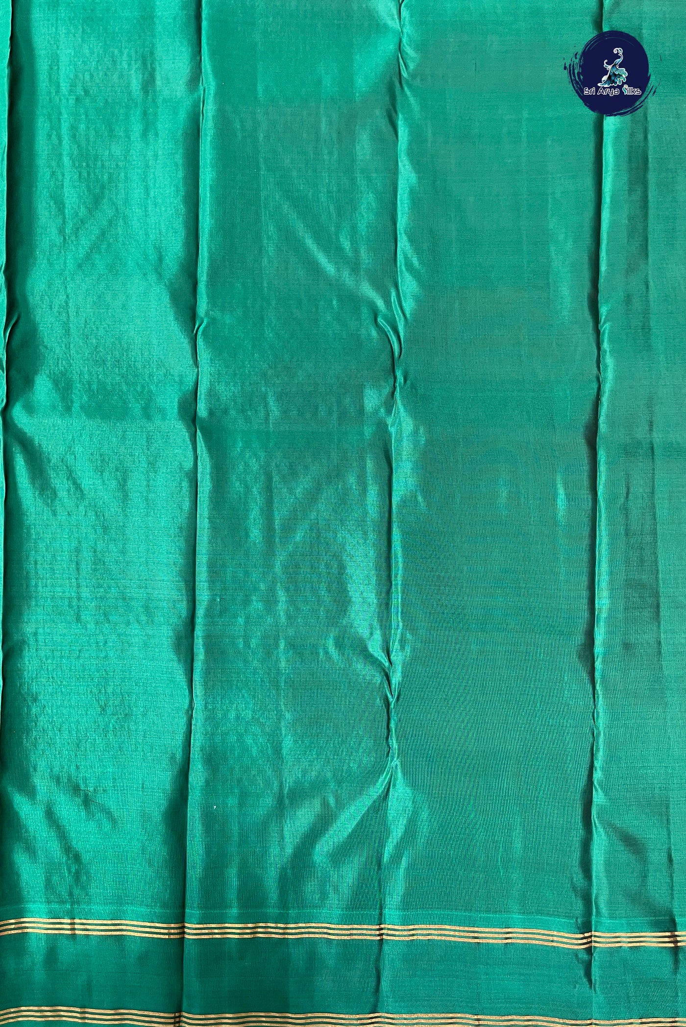 Pastel Green Half Pure Silk Saree With Stripes Pattern