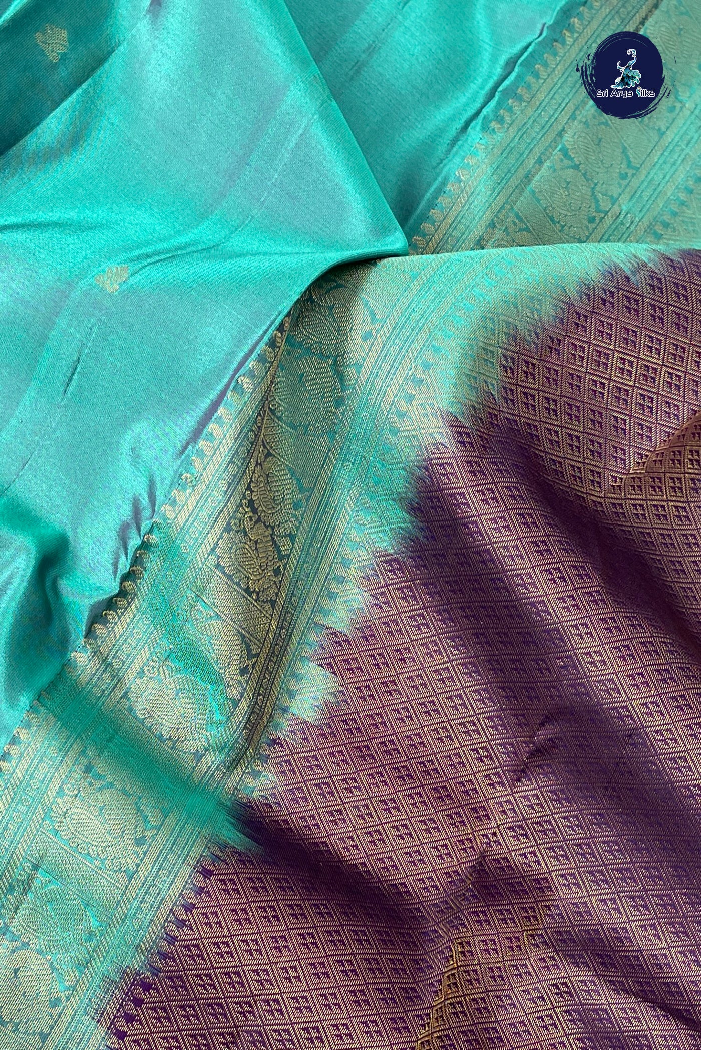 Greyish Blue Half Pure Silk Saree With Zari Buttas Pattern