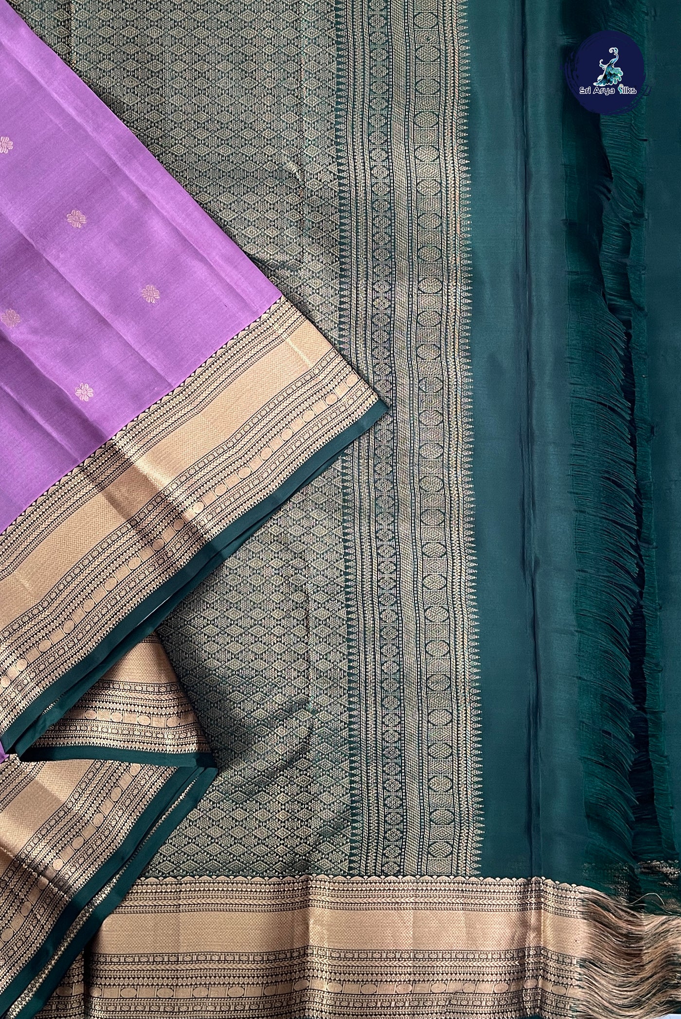 Mauve Pink Half Pure Silk Saree With Zari Buttas Pattern