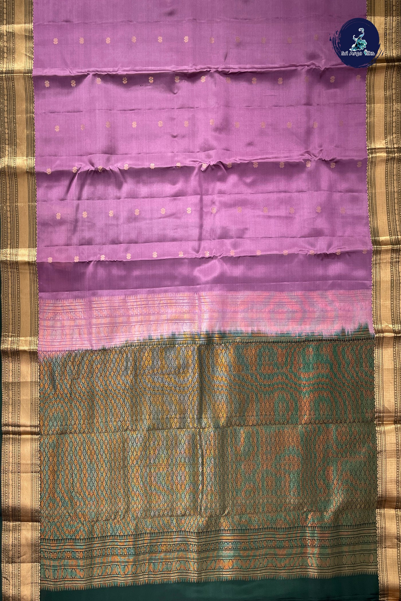 Mauve Pink Half Pure Silk Saree With Zari Buttas Pattern