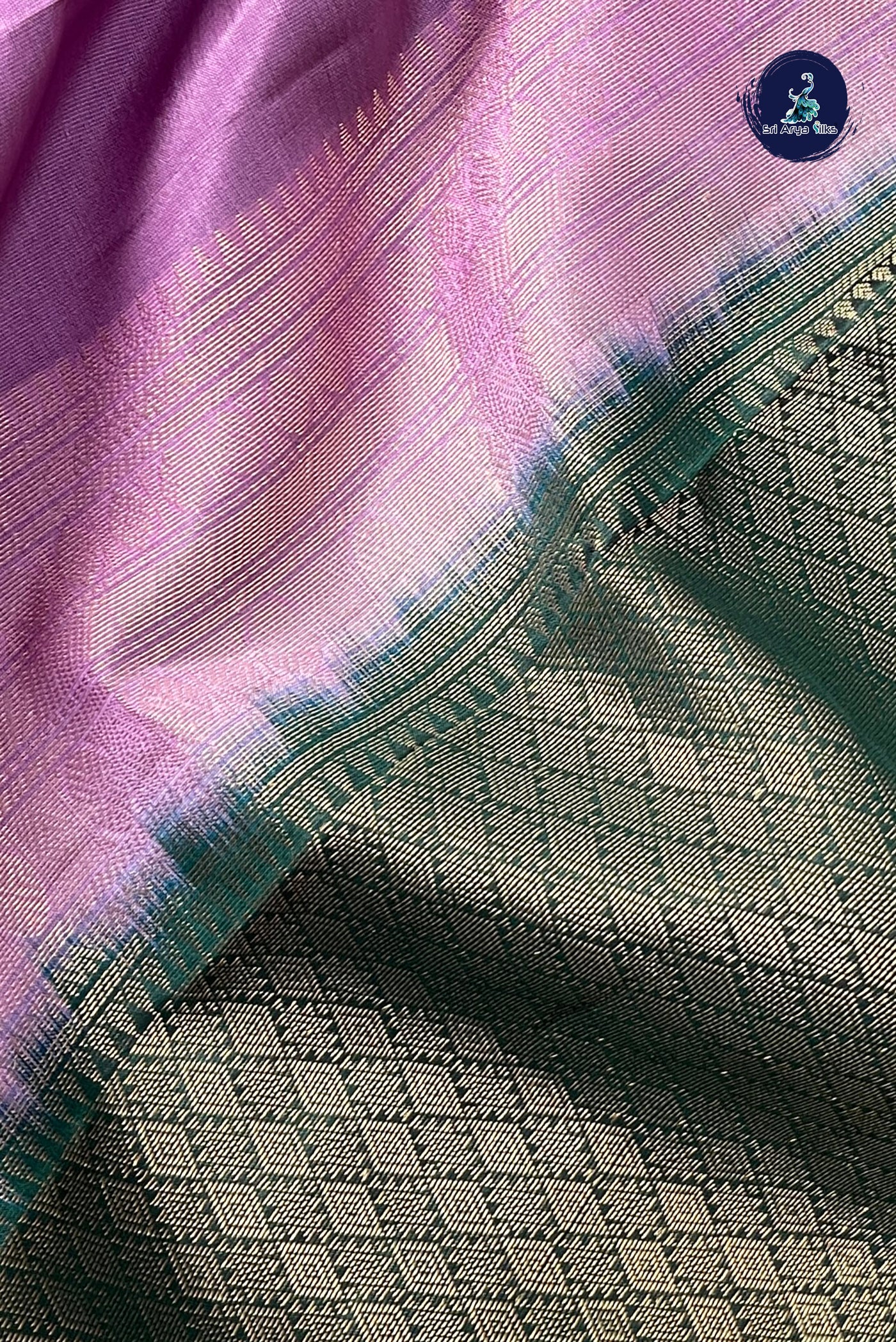 Mauve Pink Half Pure Silk Saree With Zari Buttas Pattern