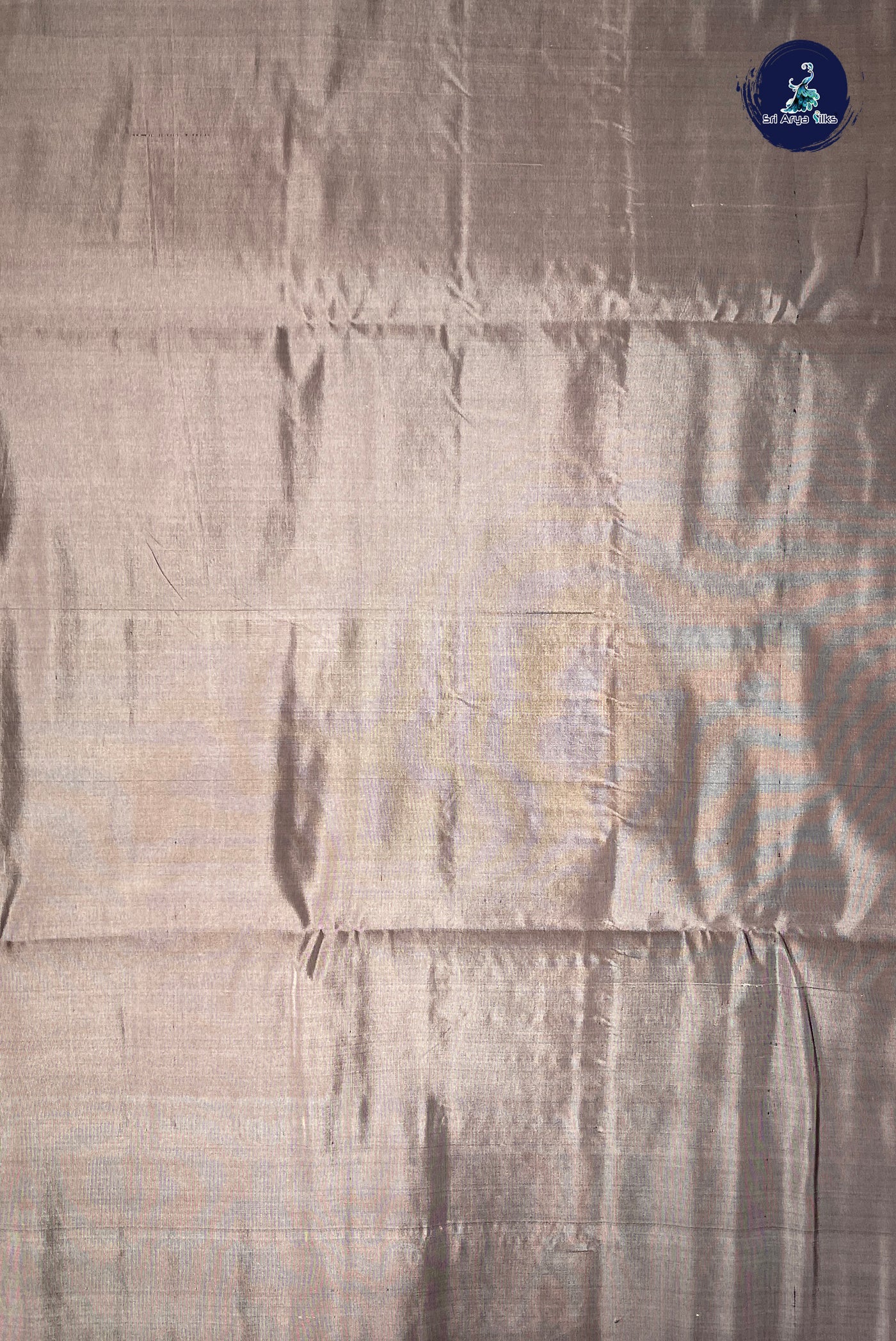 Greenish Grey Half Pure Silk Saree With Zari Buttas Pattern