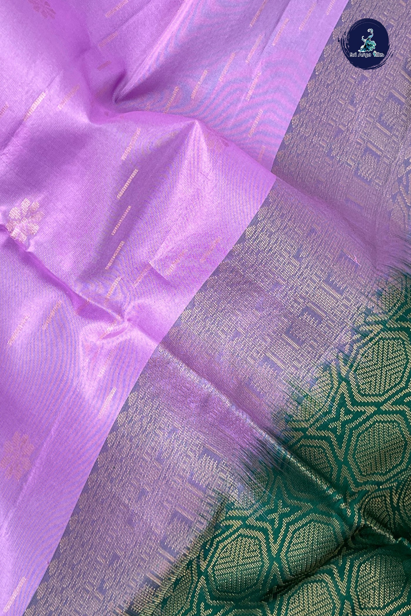 Lotus Pink Half Pure Silk Saree With Zari Woven Pattern
