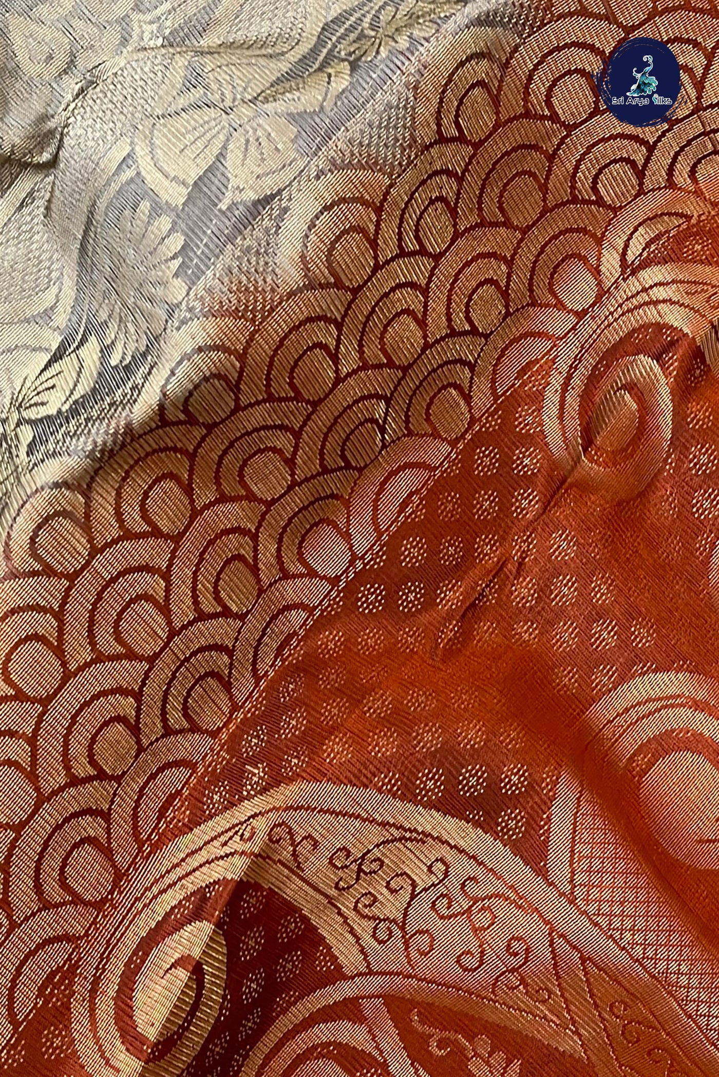 Grey Half Pure Silk Saree With Zari Buttas Pattern