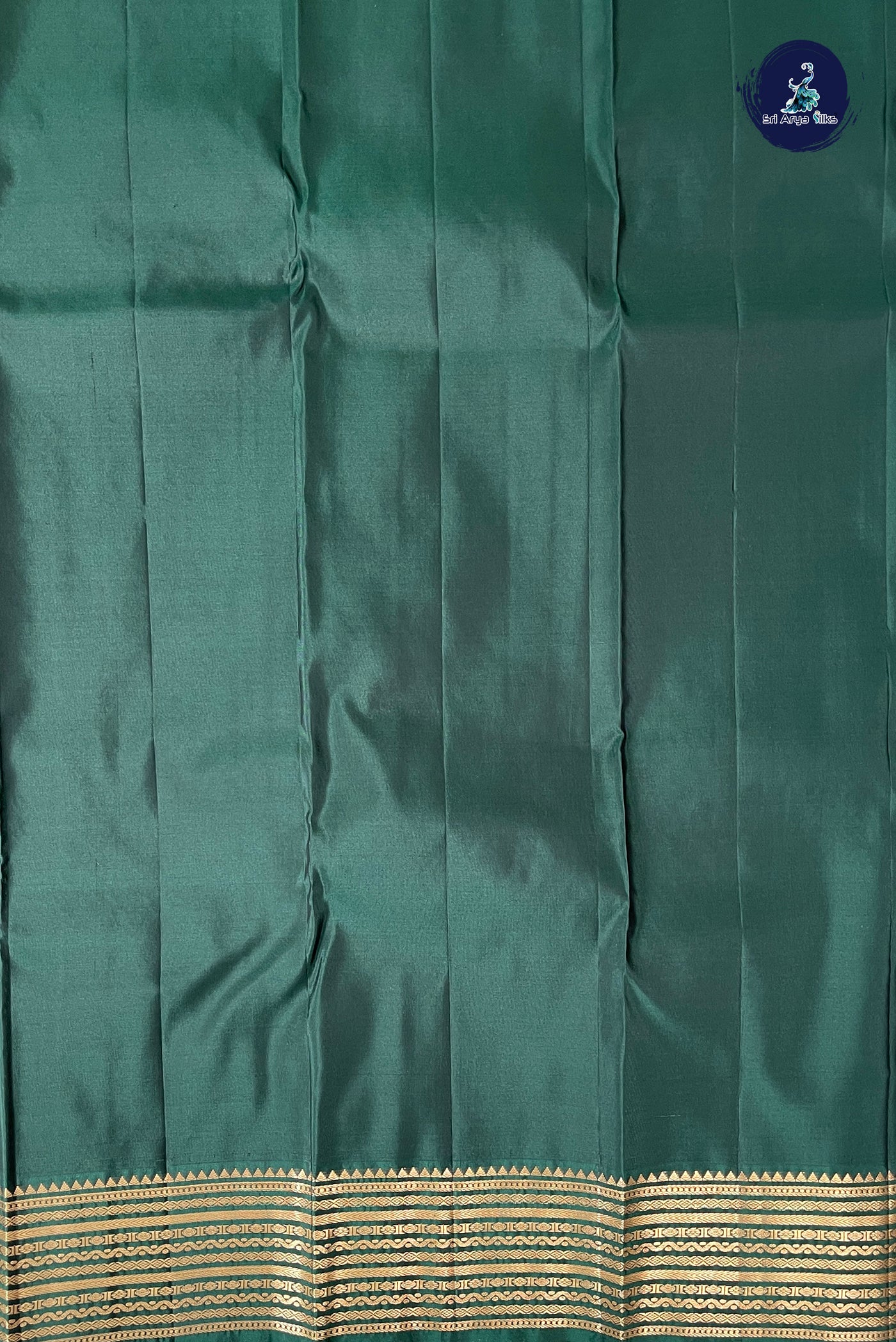 Copper Sulphate Blue Half Pure Silk Saree With Zari Buttas Pattern