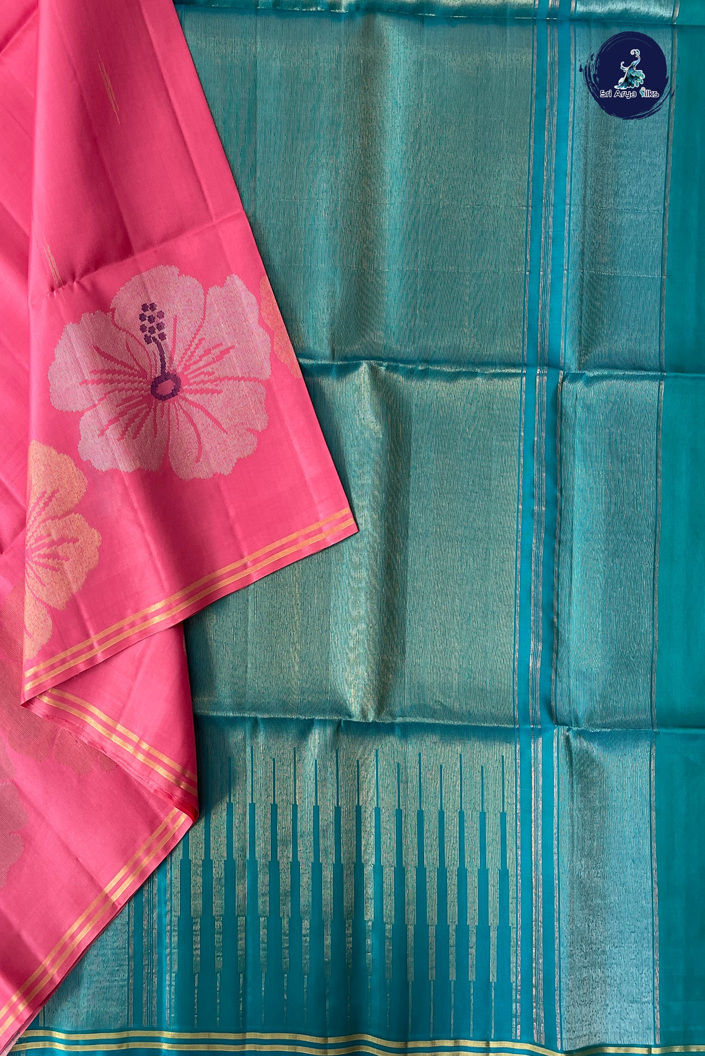 Lotus Pink Soft Silk Saree With Zari Buttas Pattern