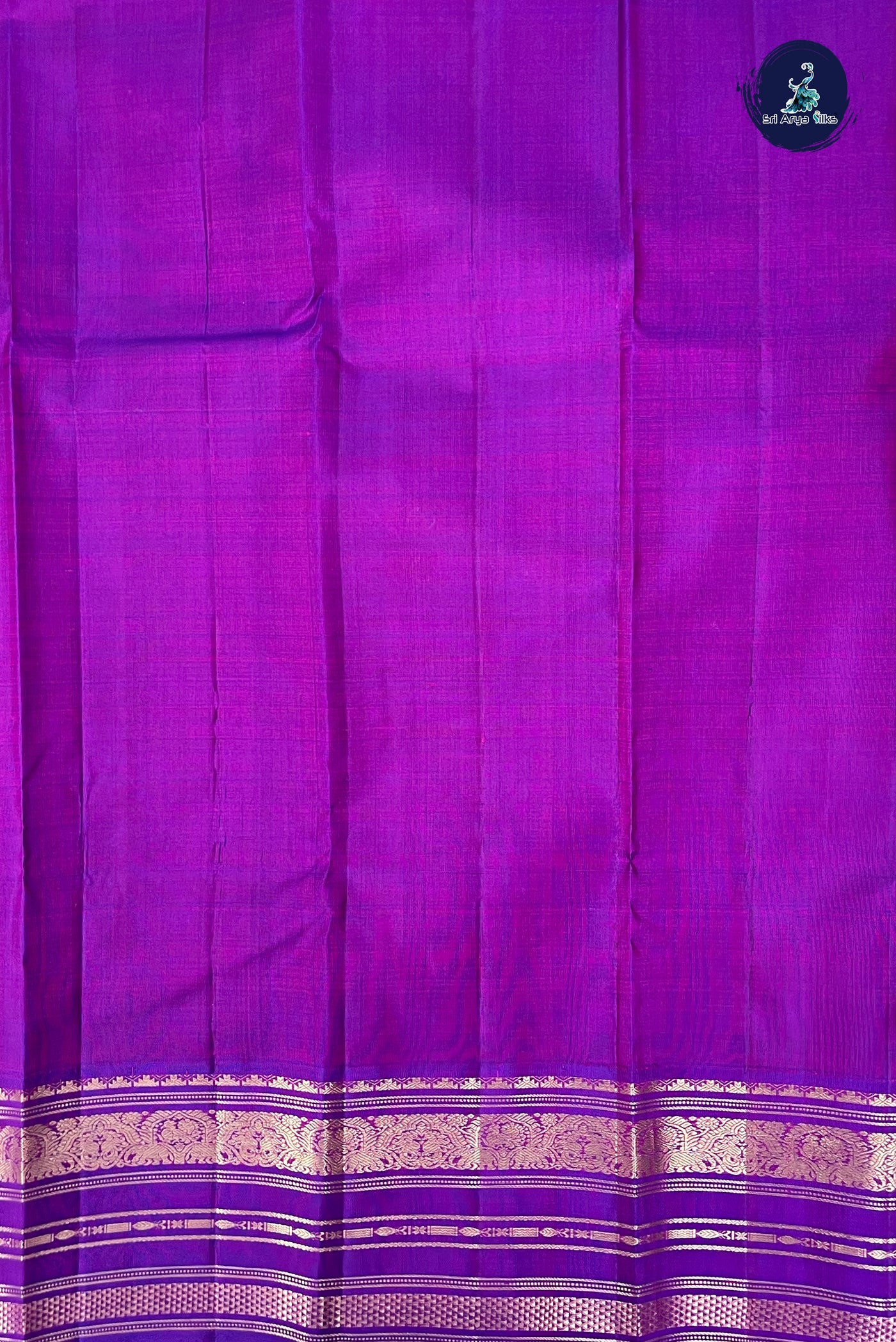 Lotus Pink Korvai Contrast Silk Saree With Zari Buttas Pattern
