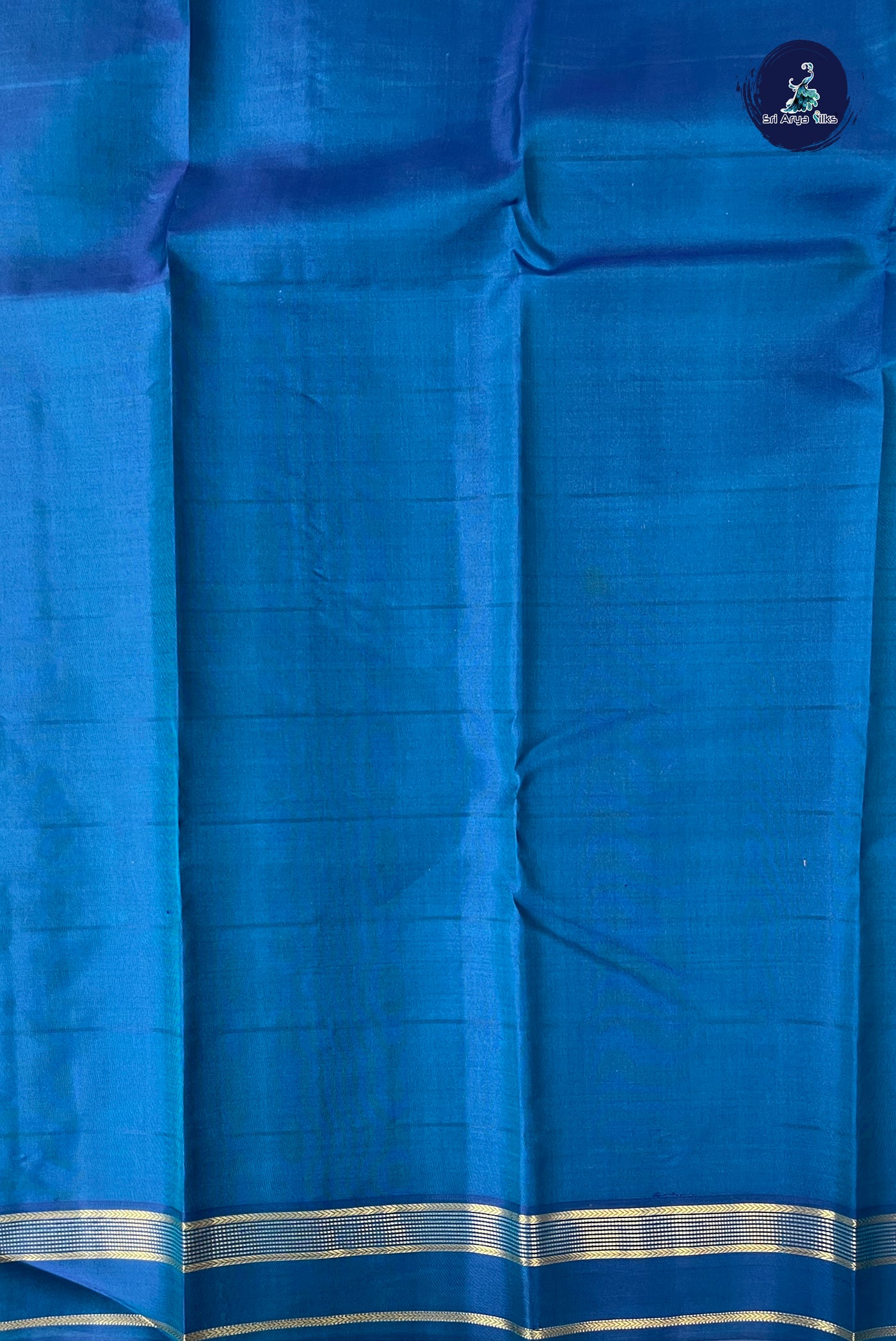 Blue Traditional Silk Saree With Checked Pattern