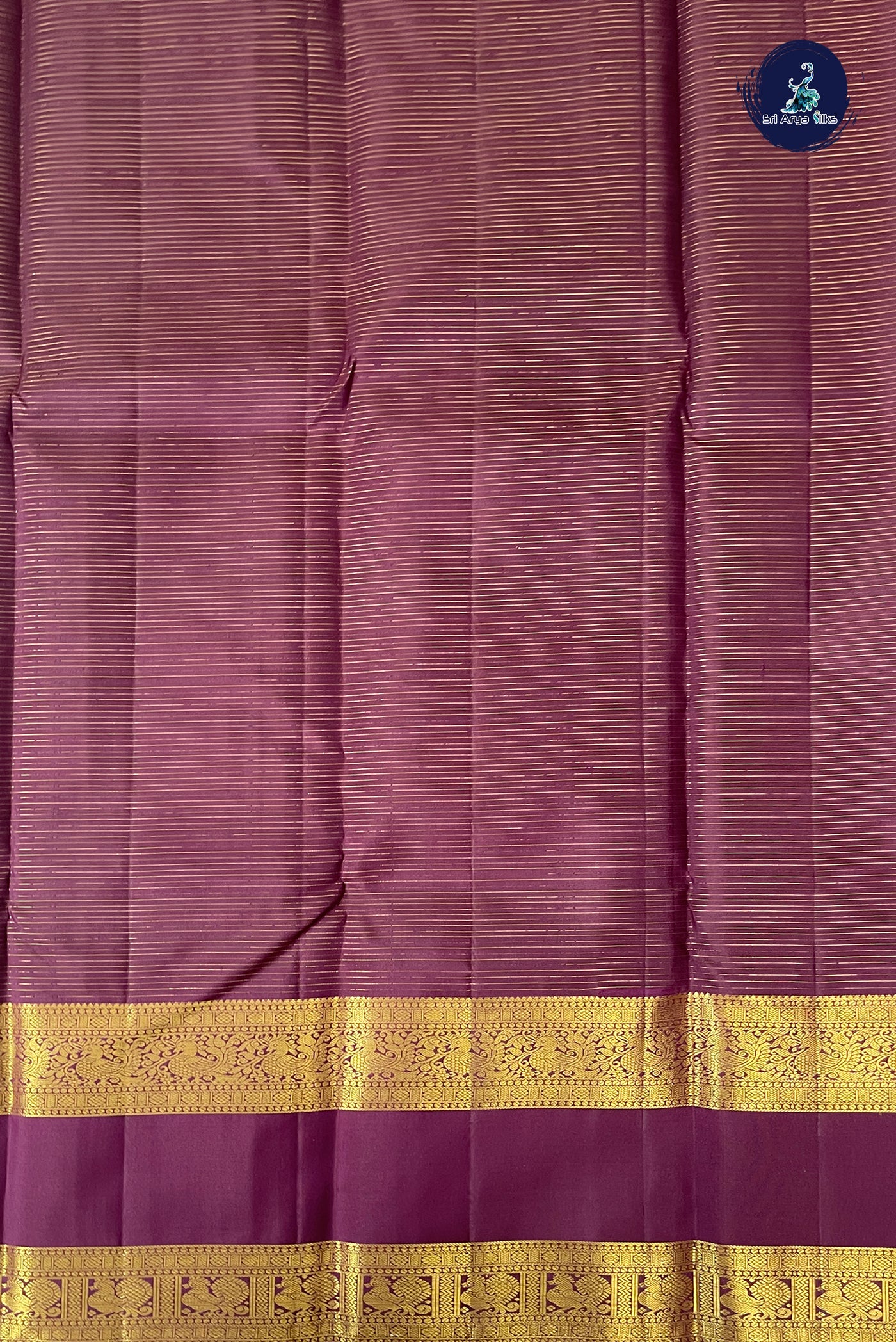 Brown Checked Saree With Zari Checked Pattern
