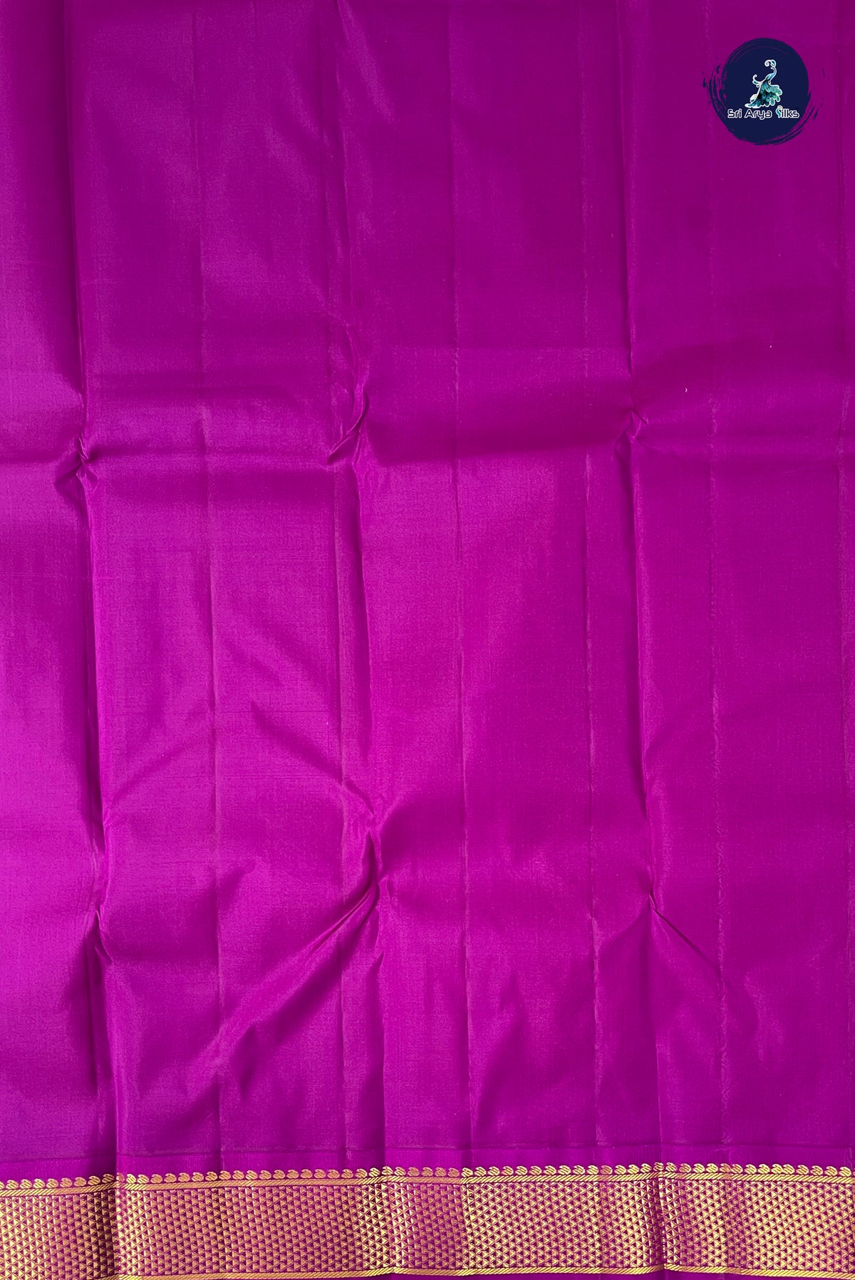 Light Pink Korvai Contrast Silk Saree With Plain Pattern